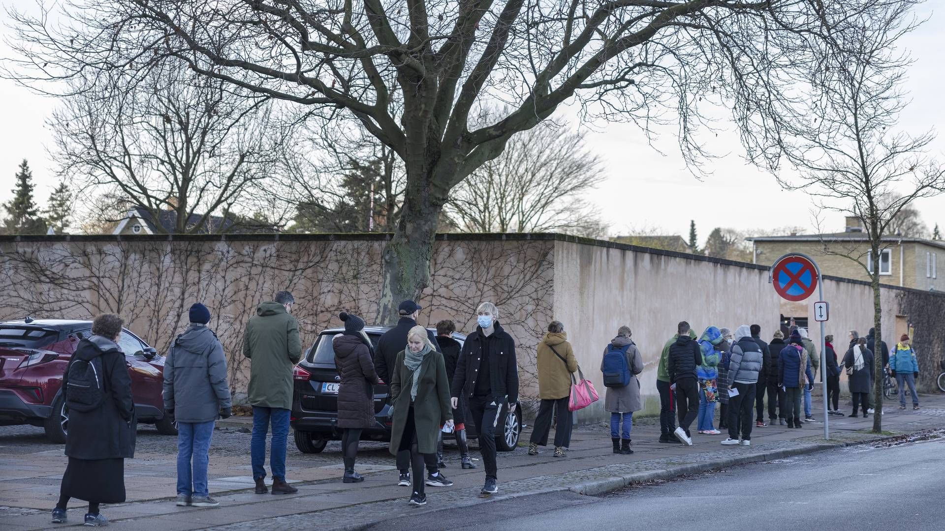 Lange køer til kviktest har været normale i gadebilledet. | Foto: Thomas Borberg