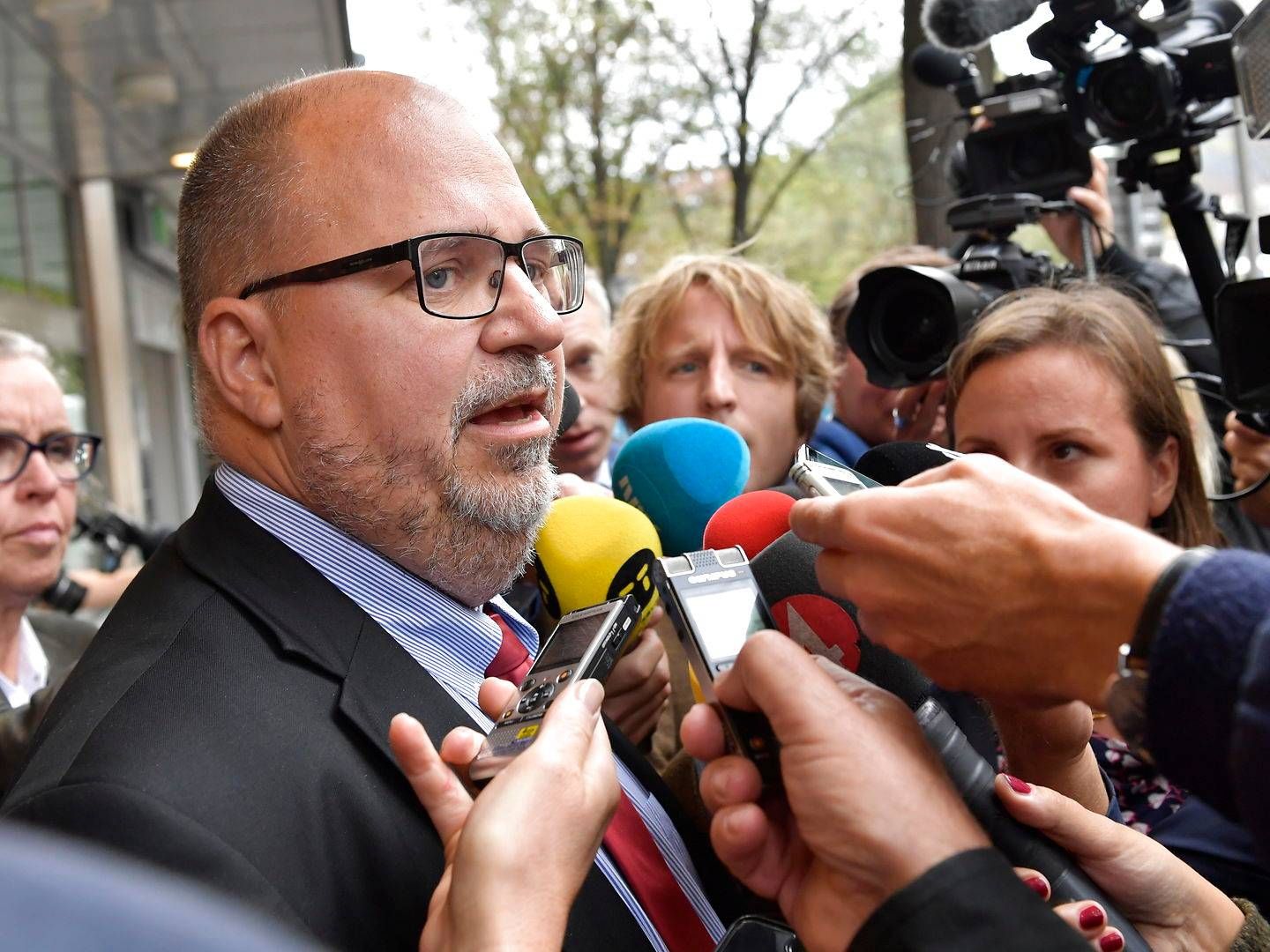 Sveriges erhvervsminister Karl-Petter Thorwaldsson bekræfter, at der er igangværende undersøgelser af en fælles nordisk vaccineproduktion. Arkivfoto: Jonas Ekstromer/AP/Ritzau Scanpix