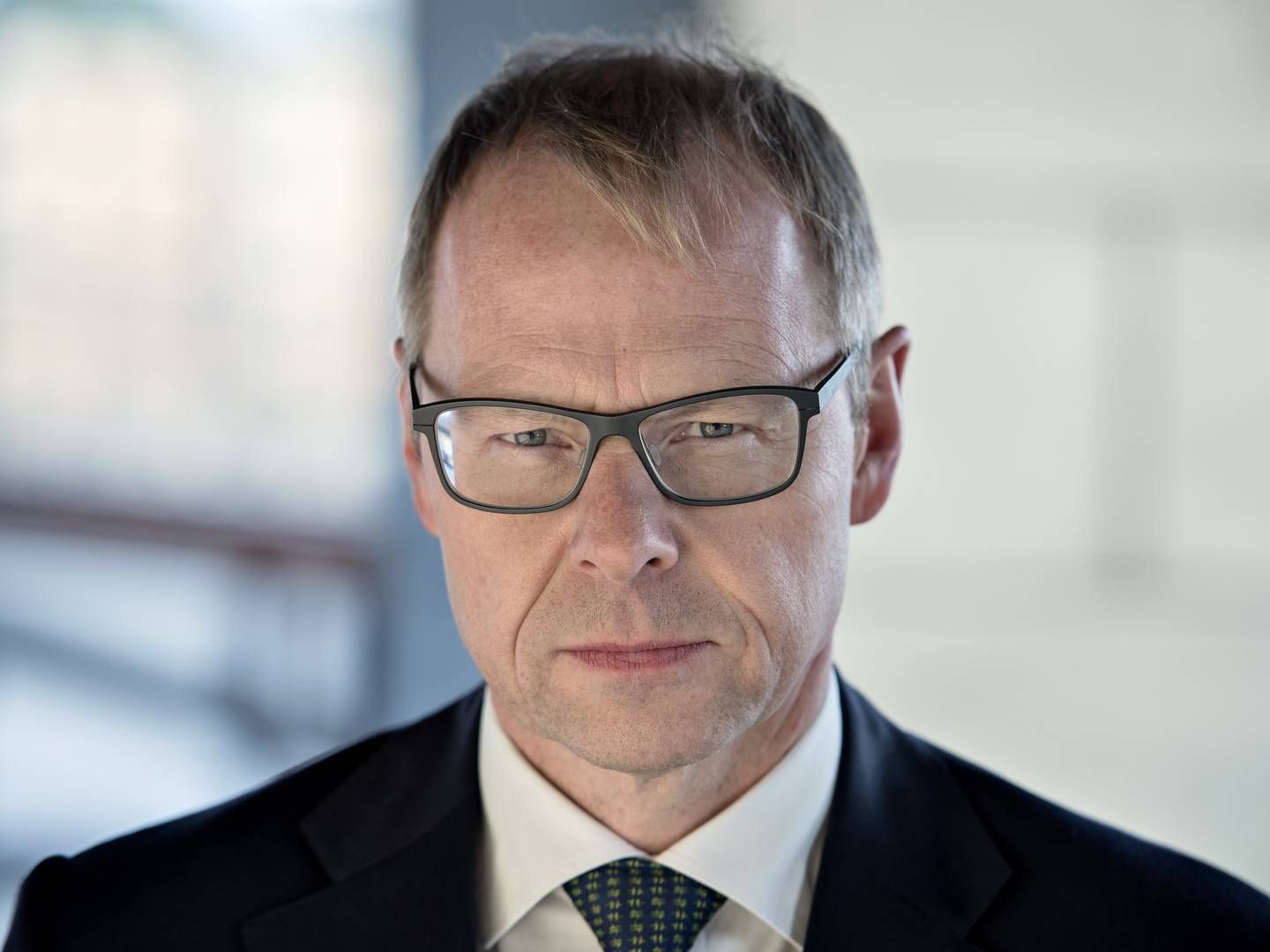 "Vi havde ingen nedskrivninger i 2021," siger Nykredit-topchef Michael Rasmussen. | Foto: Lars Krabbe
