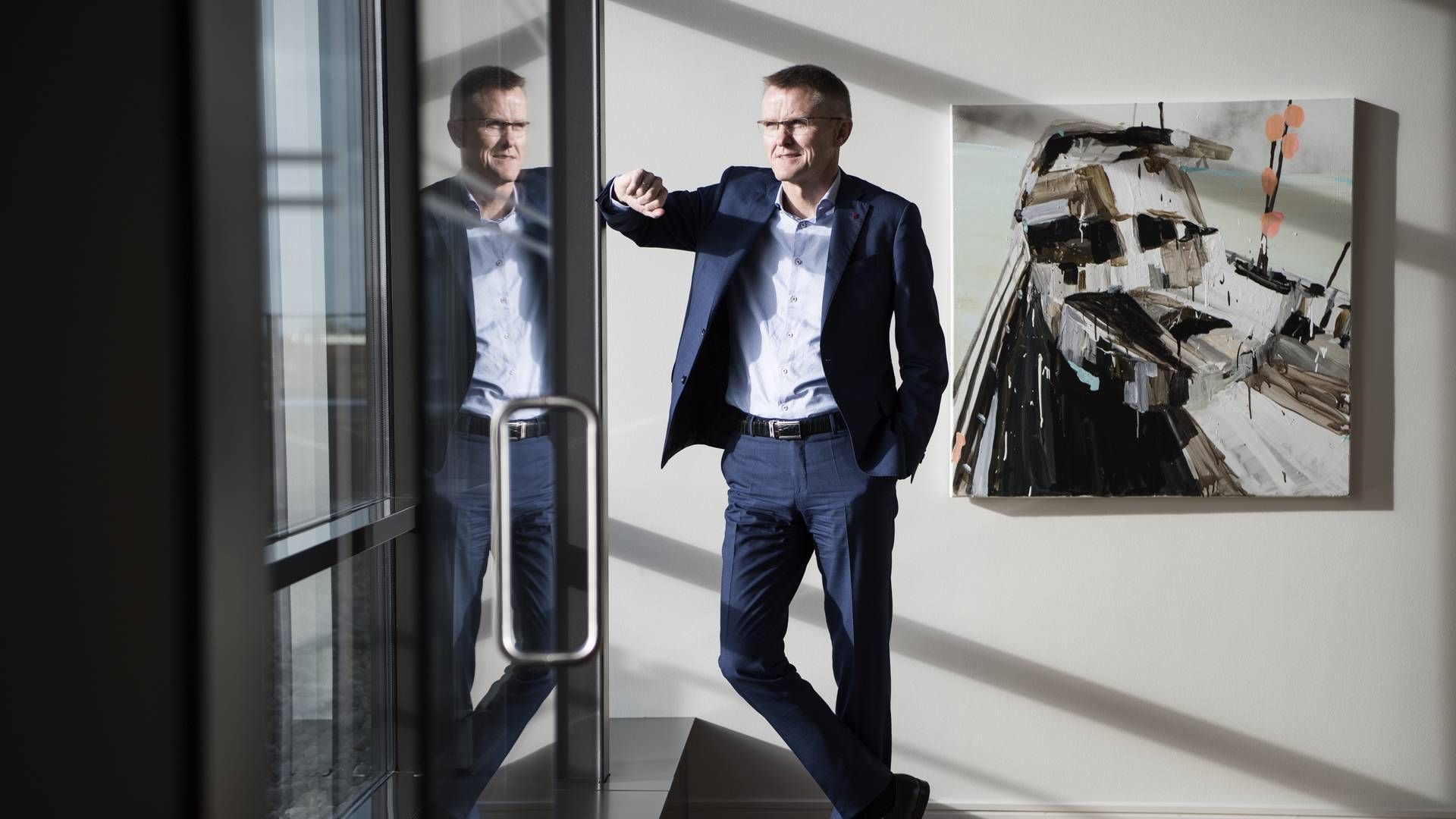 Lasse Nyby er adm. direktør i Spar Nord. Han ser tilbage på et år, hvor alting flaskede sig for den nordjyske bank. | Foto: Gregers Tycho/ERH