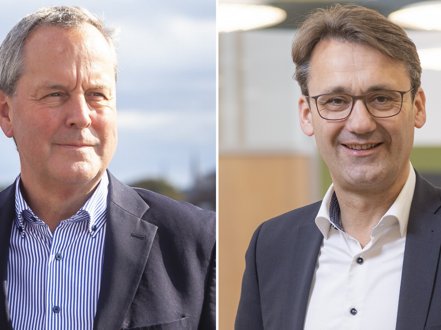 Die Vorstandschef der beiden Institute: Peter Eckhardt (Verbundsparkasse Emsdetten-Ochtrup) und Rainer Langkamp (Kreissparkasse Steinfurt) | Foto: Bernd Oberheim, Emsdettener Volkszeitung / Kreissparkasse Steinfurt