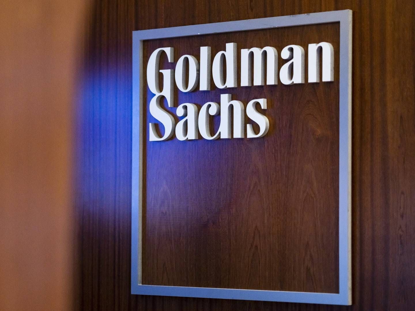 Logo von Goldman Sachs. | Foto: picture alliance / EPA | JUSTIN LANE