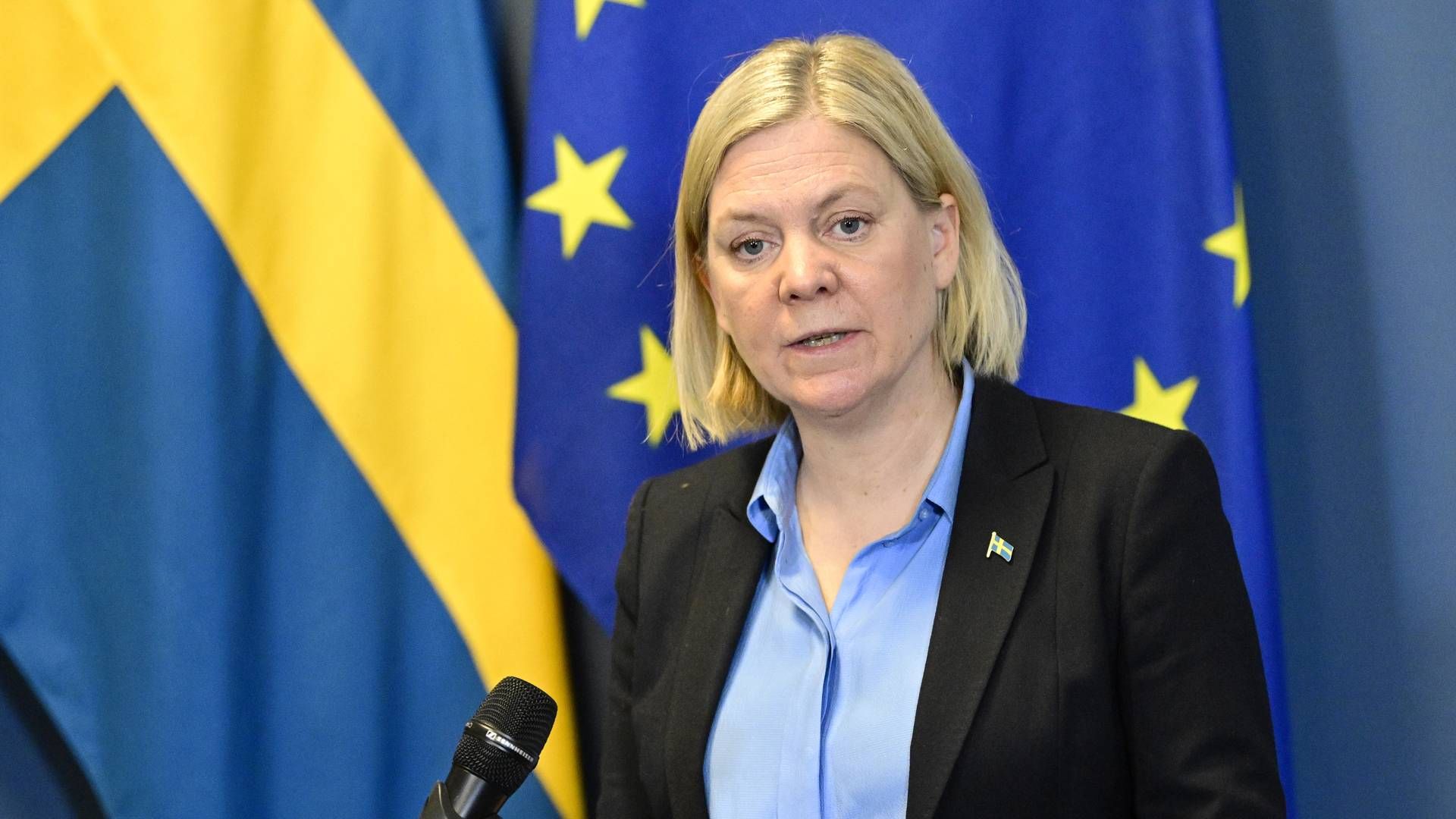 Der blev torsdag ikke truffet nogen beslutninger om yderligere sanktioner mod Rusland, siger Sveriges statsminister Magdalena Andersson. | Foto: 10030 Jonas Ekströmer/TT/TT NYHETSBYRÅN / TT NYHETSBYRÅ