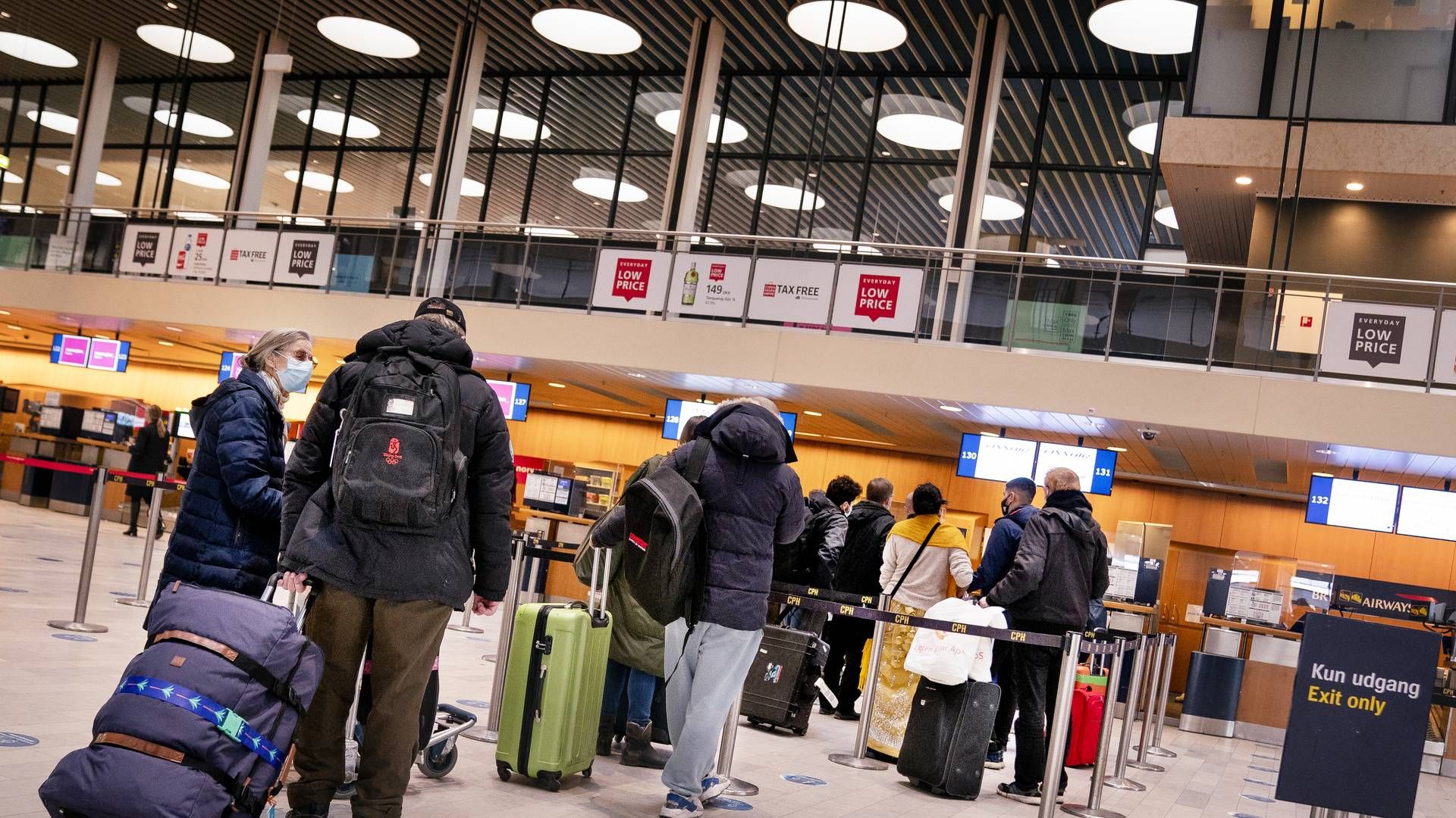 Arbejdsnedlæggelsen blandt bagagemedarbejderne betød, at flere rejsende måtte vente længere end planlagt på deres fly. | Foto: LISELOTTE SABROE