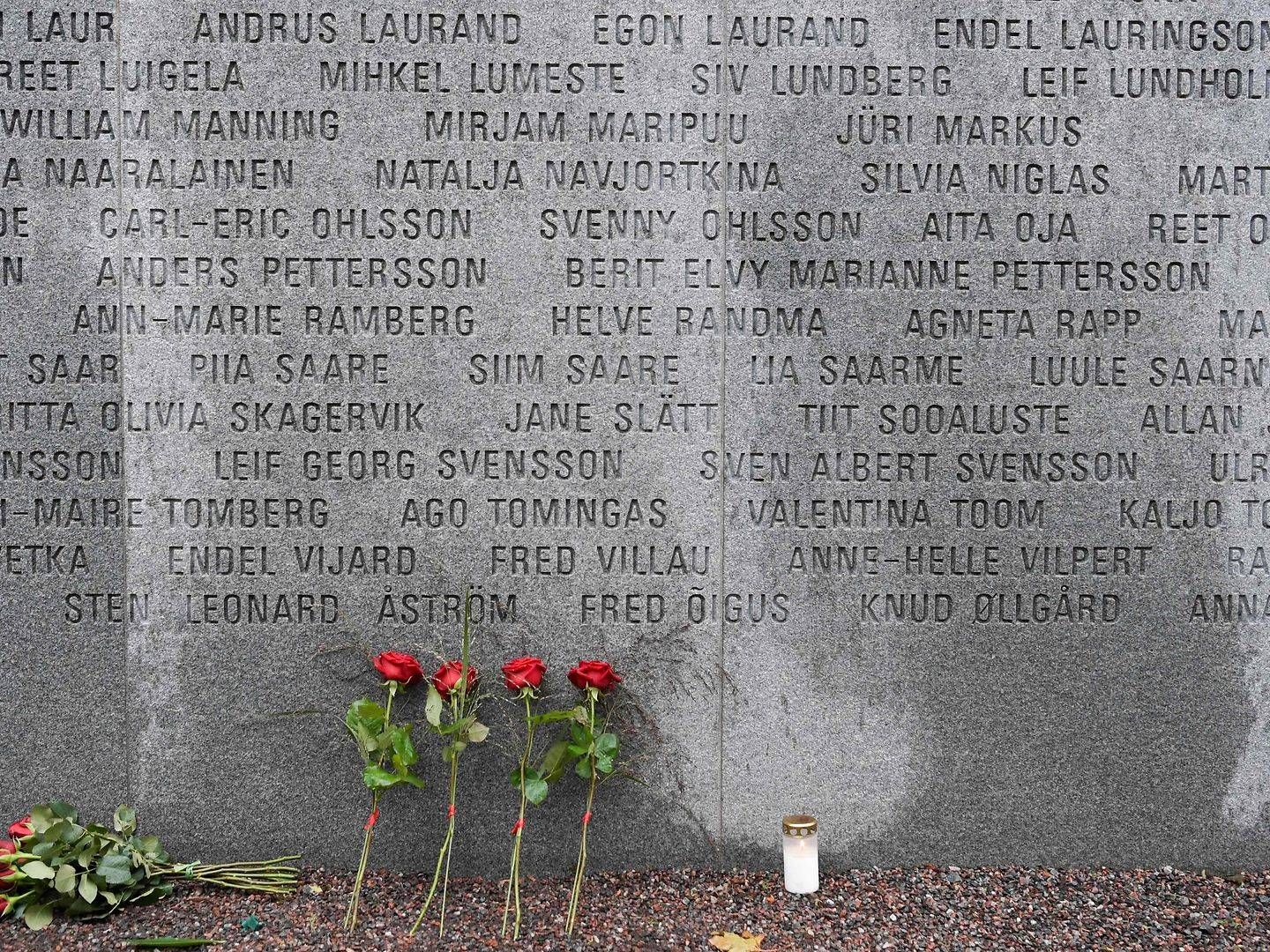 Mindesmærket for de omkomne ved "Estonia"-forliset i 1994. | Foto: Janerik Henriksson/AFP/Ritzau Scanpix