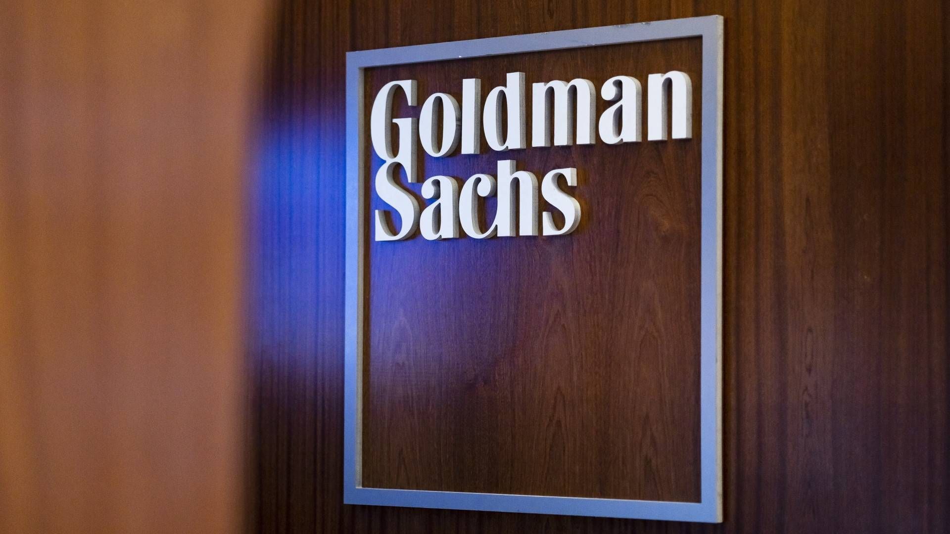 Logo von Goldman Sachs. | Foto: picture alliance / EPA | JUSTIN LANE