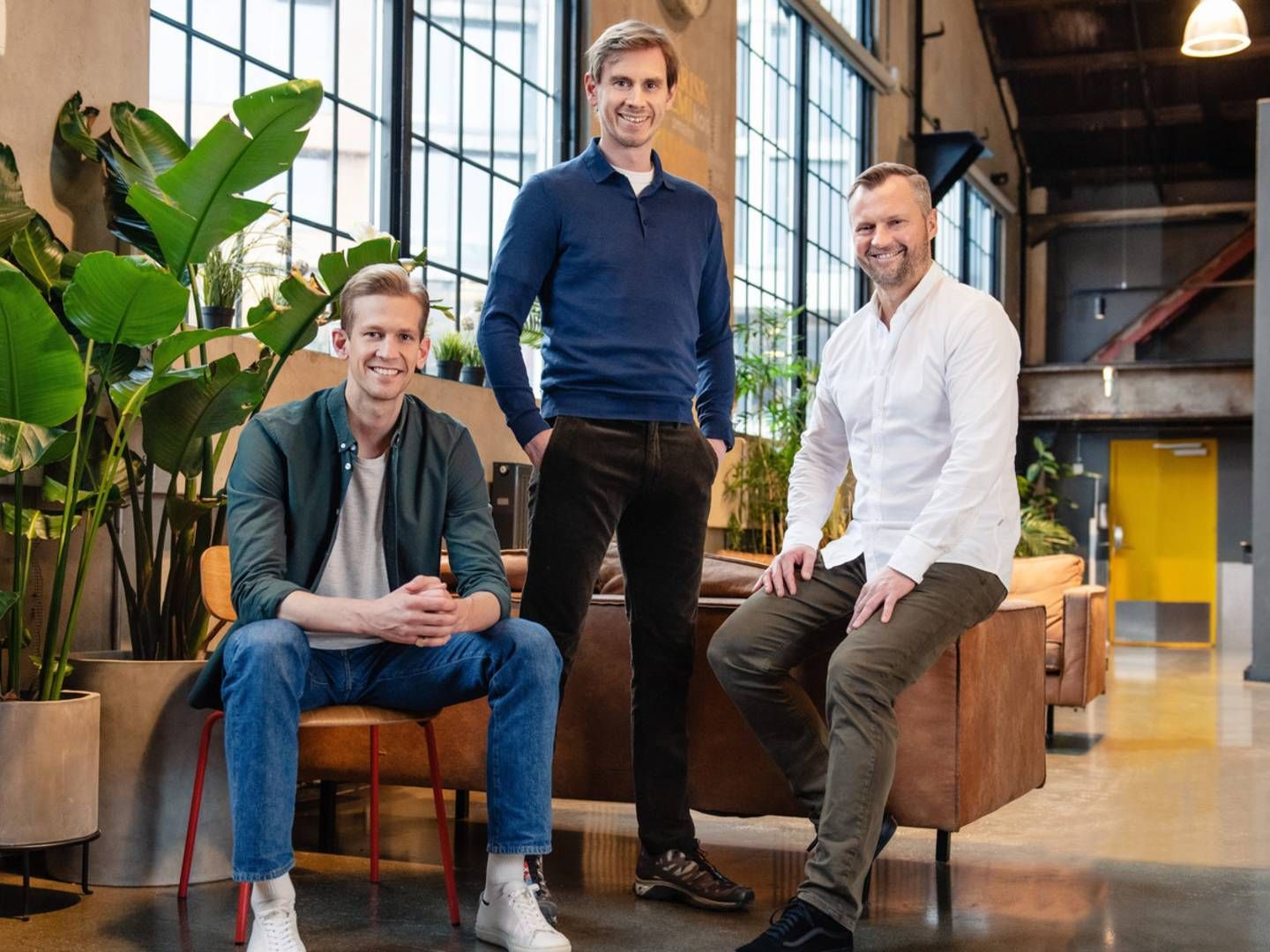 Stifterne af Skyfall Ventures, Espen Malmo (tv.), Jon Kåre Stene og Preben-Songe Møller. | Foto: Skyfall Ventures / PR
