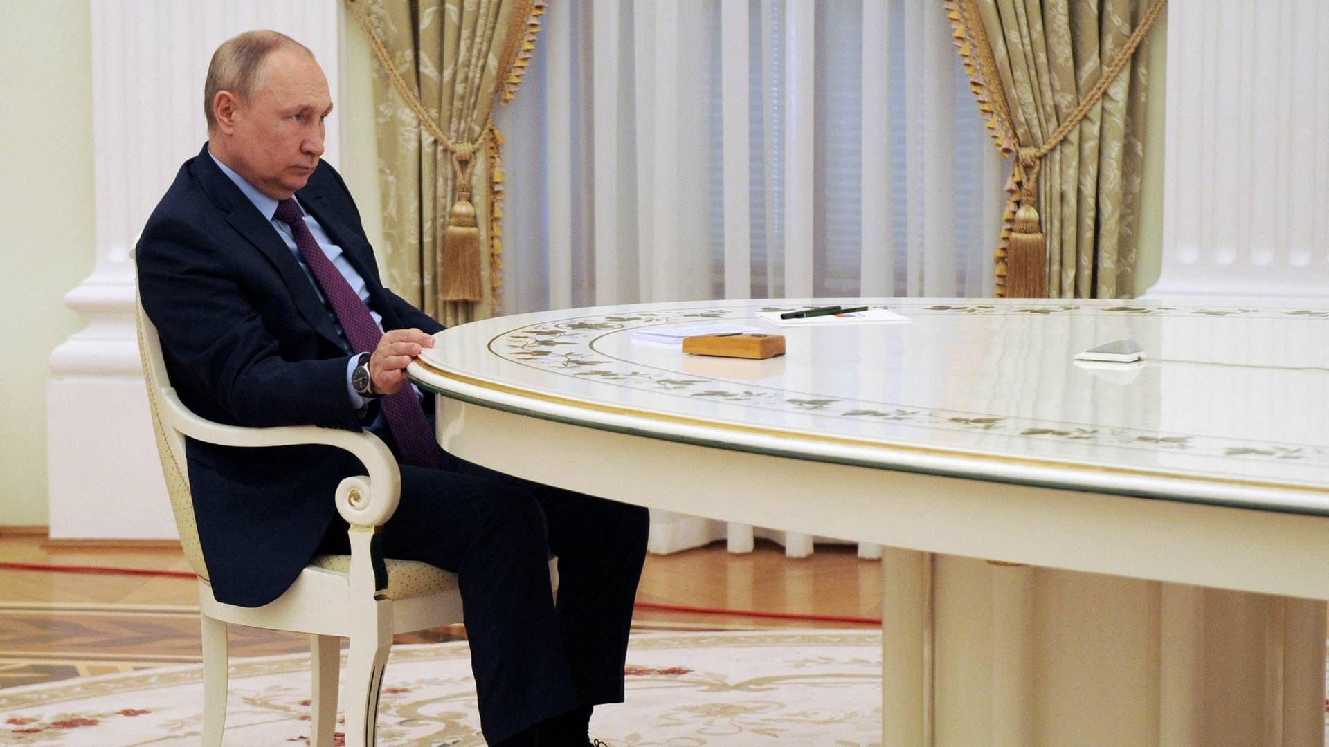 Den russiske præsident, Vladimir Putin, i Kreml. | Foto: SPUTNIK/VIA REUTERS / X02440
