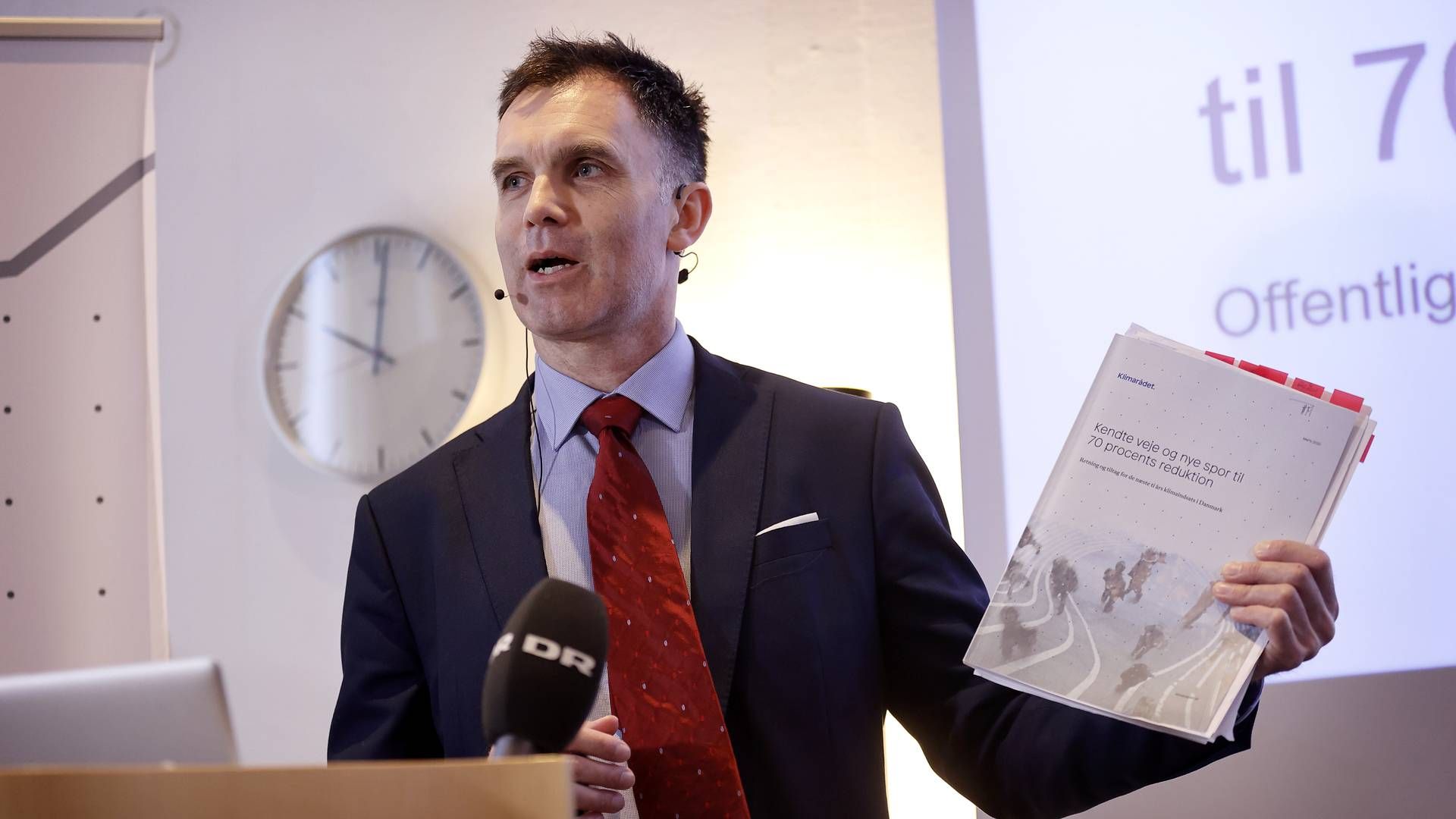 Professor Peter Møllgaard, der er formand for Klimarådet fremlægger fredag rådets årlige statusrapport. | Foto: Jens Dresling