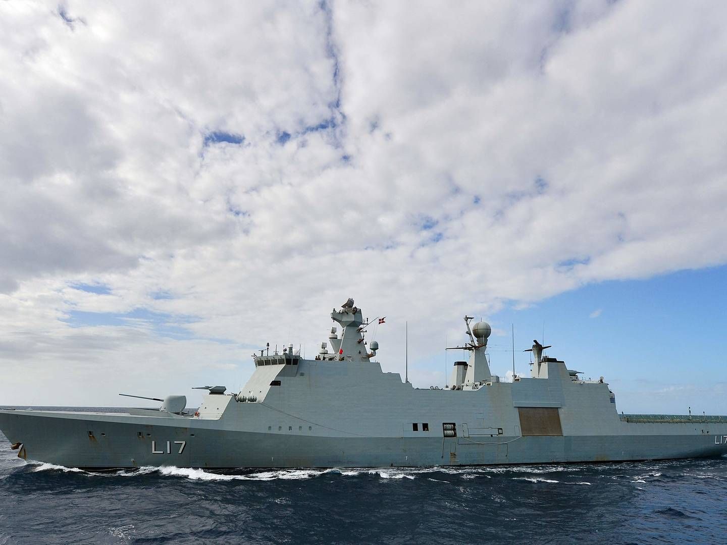 Den danske fregat Esbern Snare under en tidligere mission i Middelhavet. | Foto: Marthe Brendefur/AFP / Norway's Armed Forces