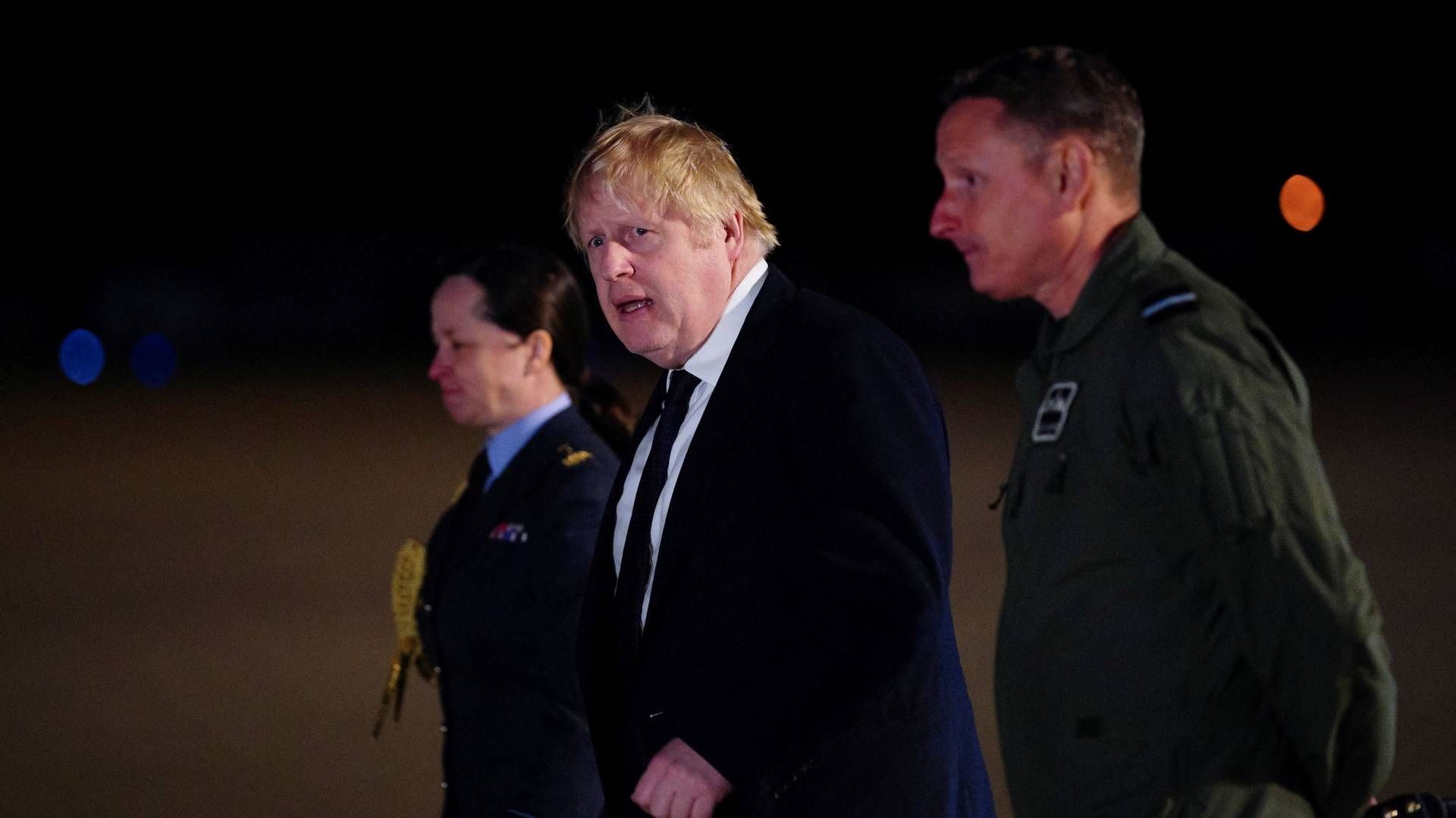 Boris Johnson og hans vestlige partnere vil skærpe sanktioner mod Rusland. | Foto: POOL/REUTERS / X80003