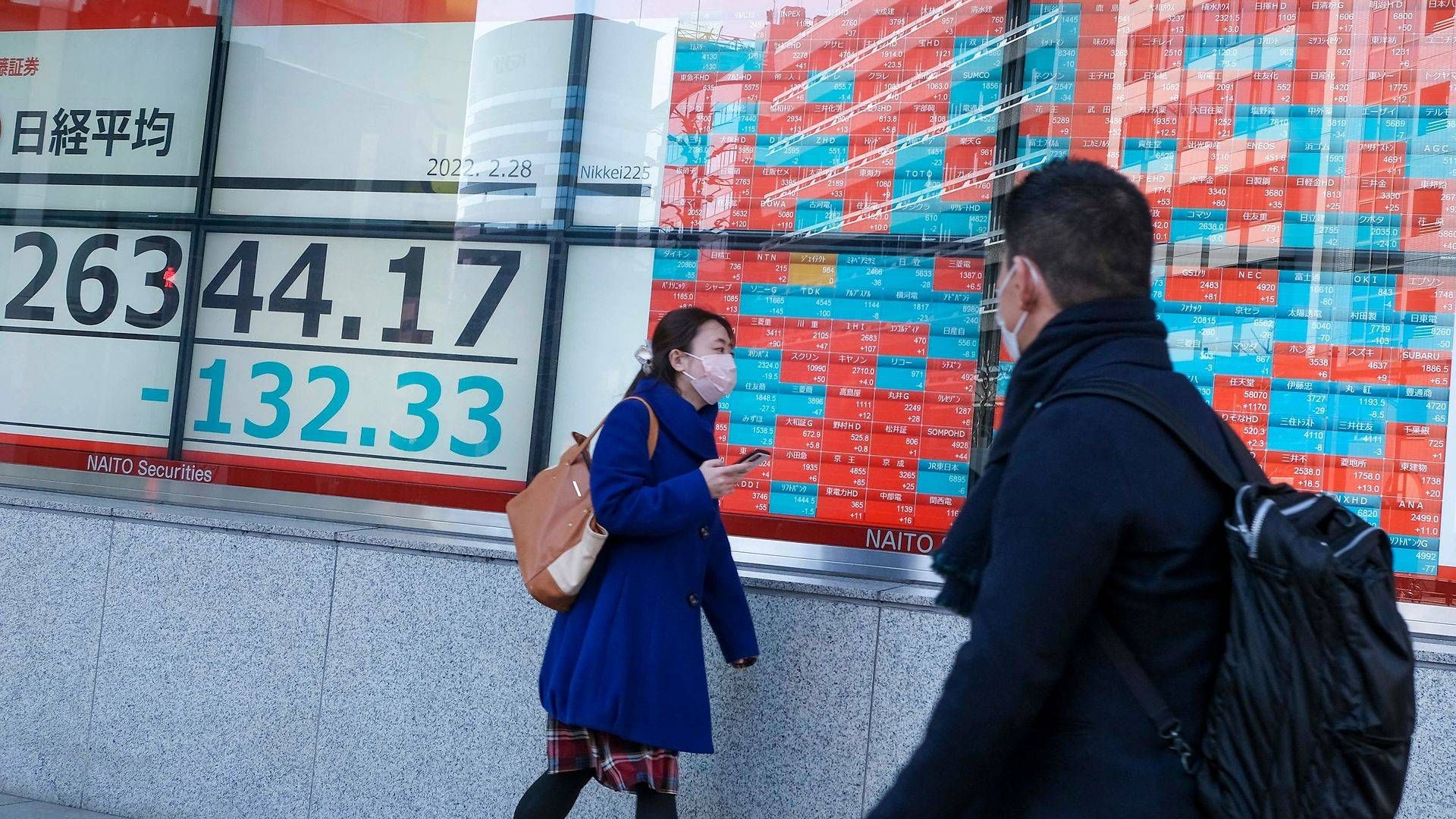 Japanske forbrugere holdt mere på pengene end ventet i januar. | Foto: Kazuhiro Nogi/AFP/Ritzau Scanpix