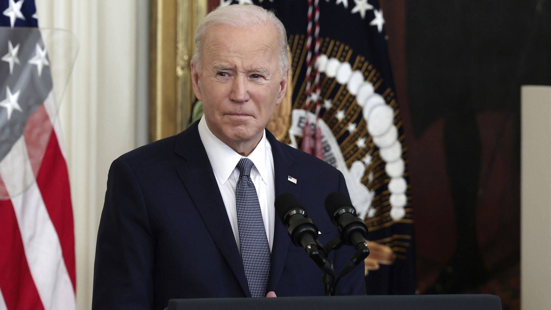 Præsident Joe Biden holder sin tale til nationen natten til onsdag. Her vil han blandt andet komme ind på shippin-industrien. | Foto: Anna Moneymaker/AFP/Ritzau Scanpix