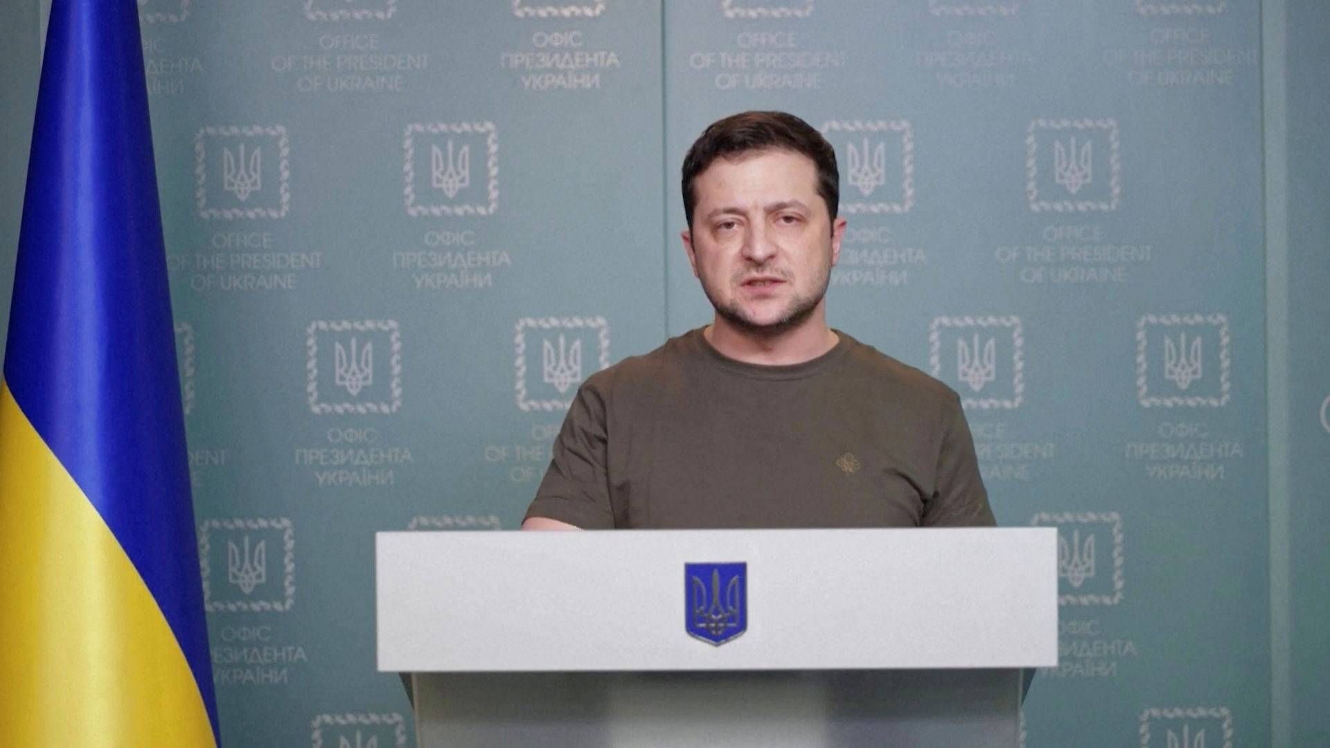 Ukraines præsident Volodymyr Zelenskiy. | Foto: Ukrainian Presidential Press Service/Reuters/Ritzau Scanpix