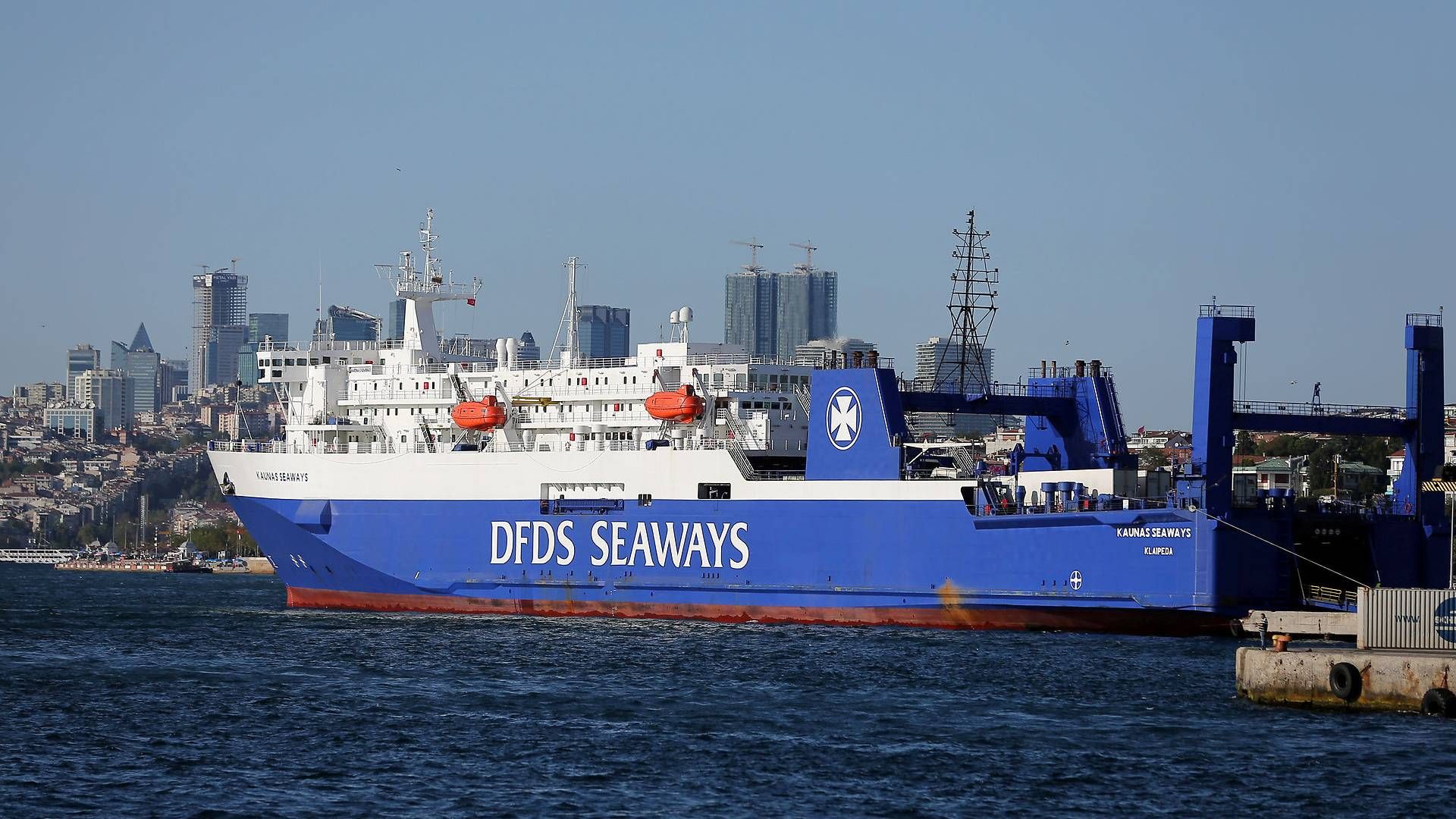 DFDS' Kaunas Seaways ved Haydarpasa Port i Istanbul, Tyrkiet. | Foto: Huseyin Aldemir/Reuters/Ritzau Scanpix