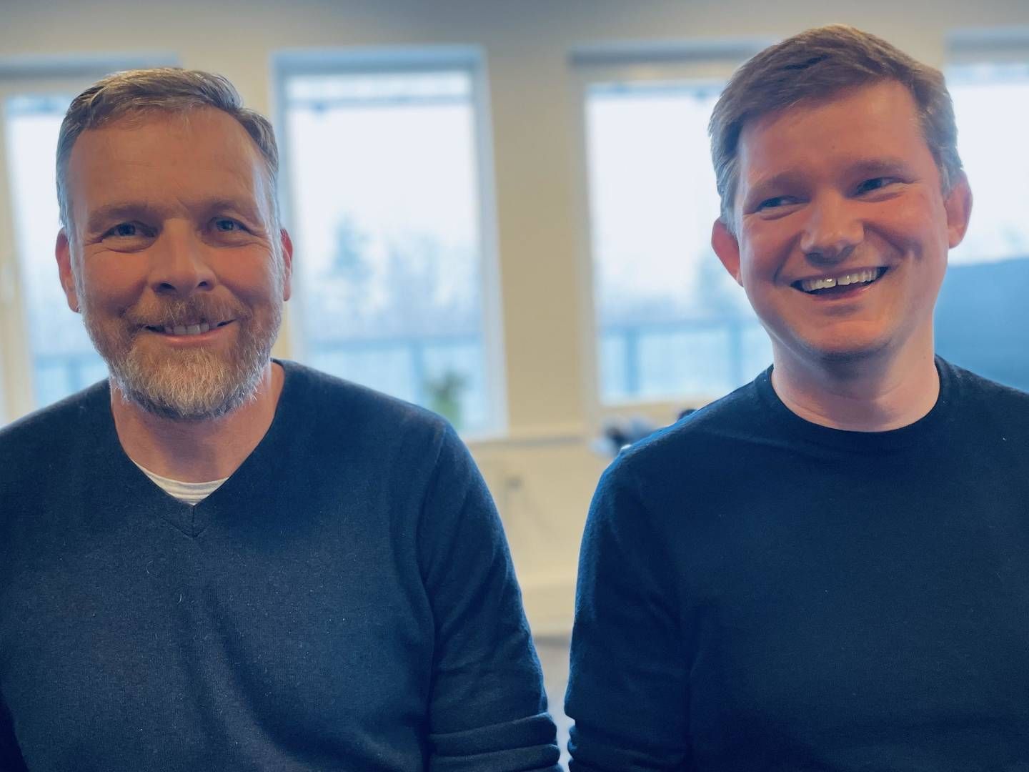 Fra venstre ses Martin Wilstrup og Kim Jensen, som stiftede softwarevirksomheden Unoit for ni år siden og netop har solgt den til EG. | Foto: Unoit