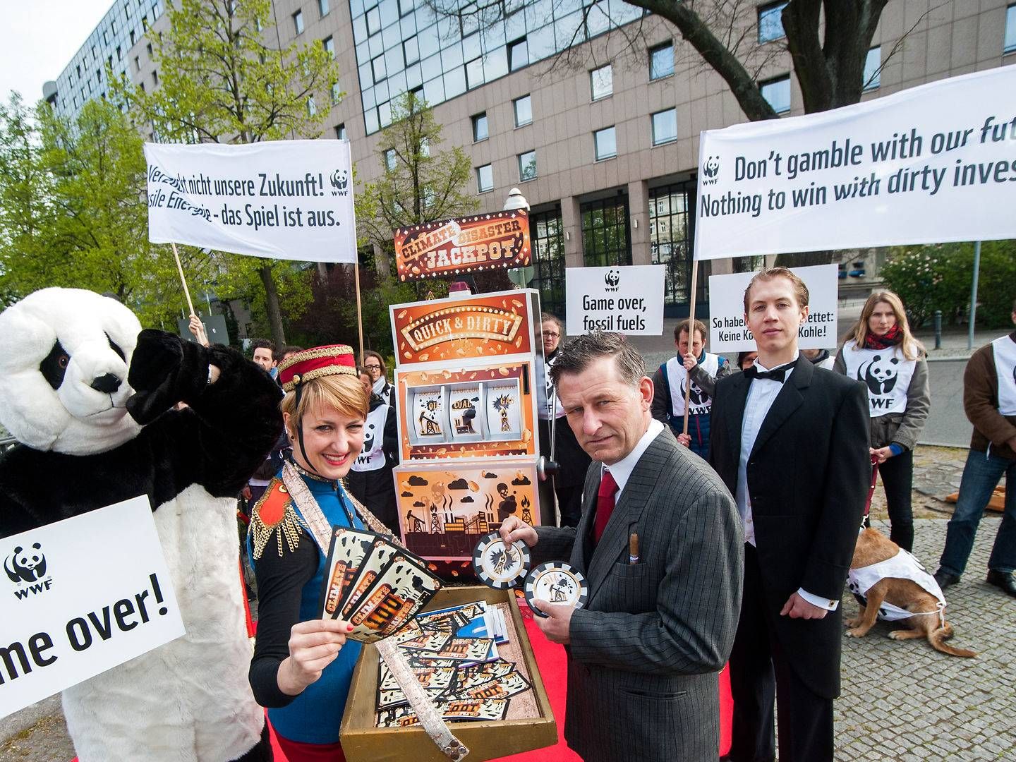 WWF protestors in Germany, 2014. | Photo: Hauke-Christian Dittrich/AP/Ritzau Scanpix