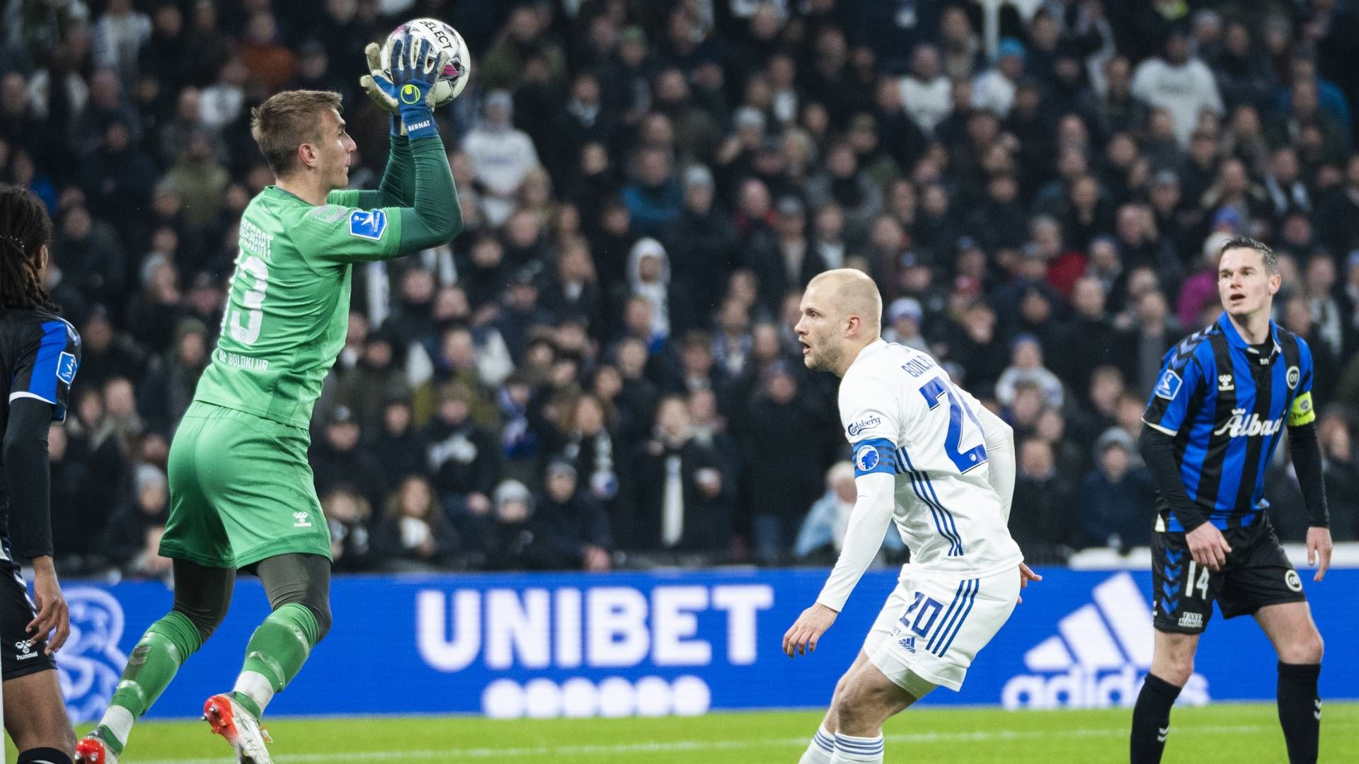 FCK på hjemmebane mod OB i superligaen i sidste uge. | Foto: Martin Sylvest