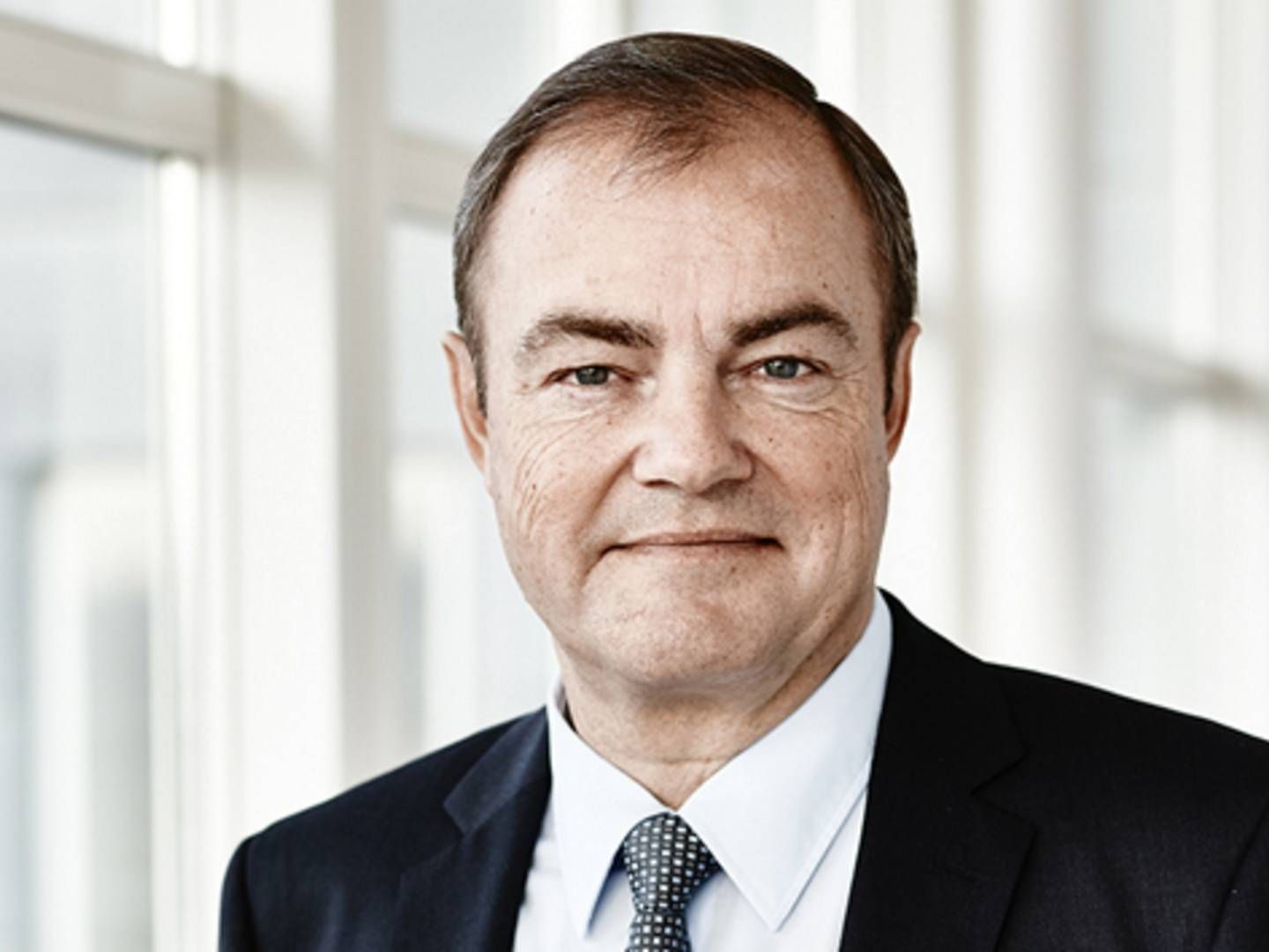 Petter Blondeau, adm. direktør i Fynske Bank, glæder sig over årets fremgang. | Foto: Fynske Bank/PR