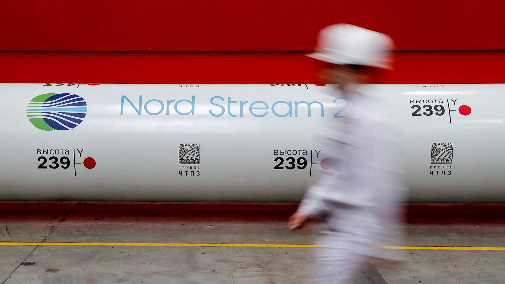 Nord Stream 2 gasledningen mellem Rusland og Tyskland er allerede lagt på is i ubestemt tid. Nu vil EU reducere forbruget af russisk gas markant. | Photo: Maxim Shemetov/REUTERS / X90156