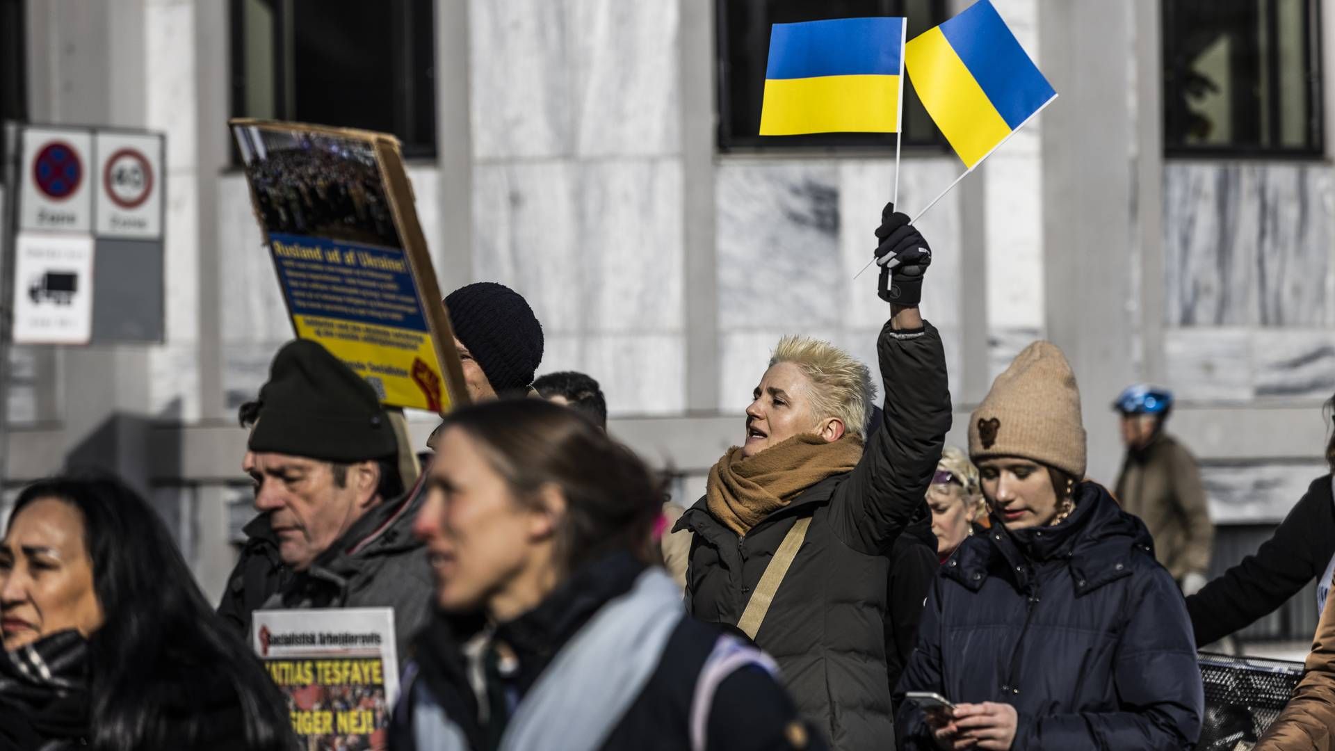 5. marts blev der demonstreret i Københavns gader mod Ruslands invasion af Ukraine. | Foto: Ólafur Steinar Rye Gestsson