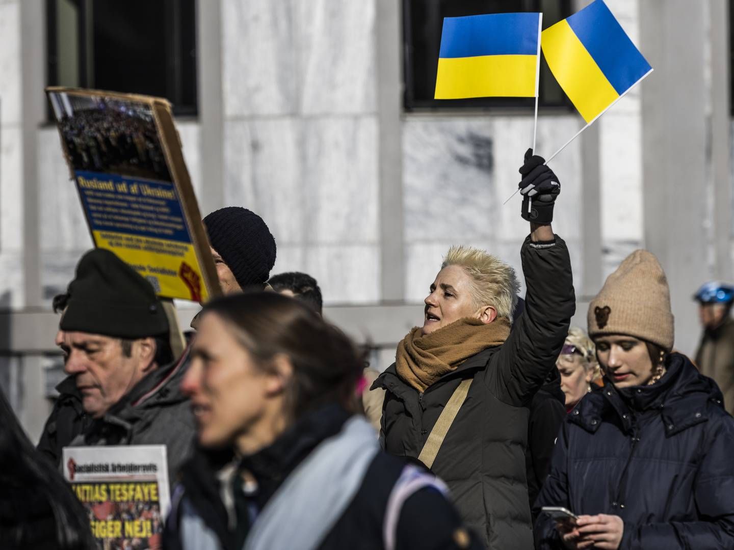 5. marts blev der demonstreret i Københavns gader mod Ruslands invasion af Ukraine. | Foto: Ólafur Steinar Rye Gestsson
