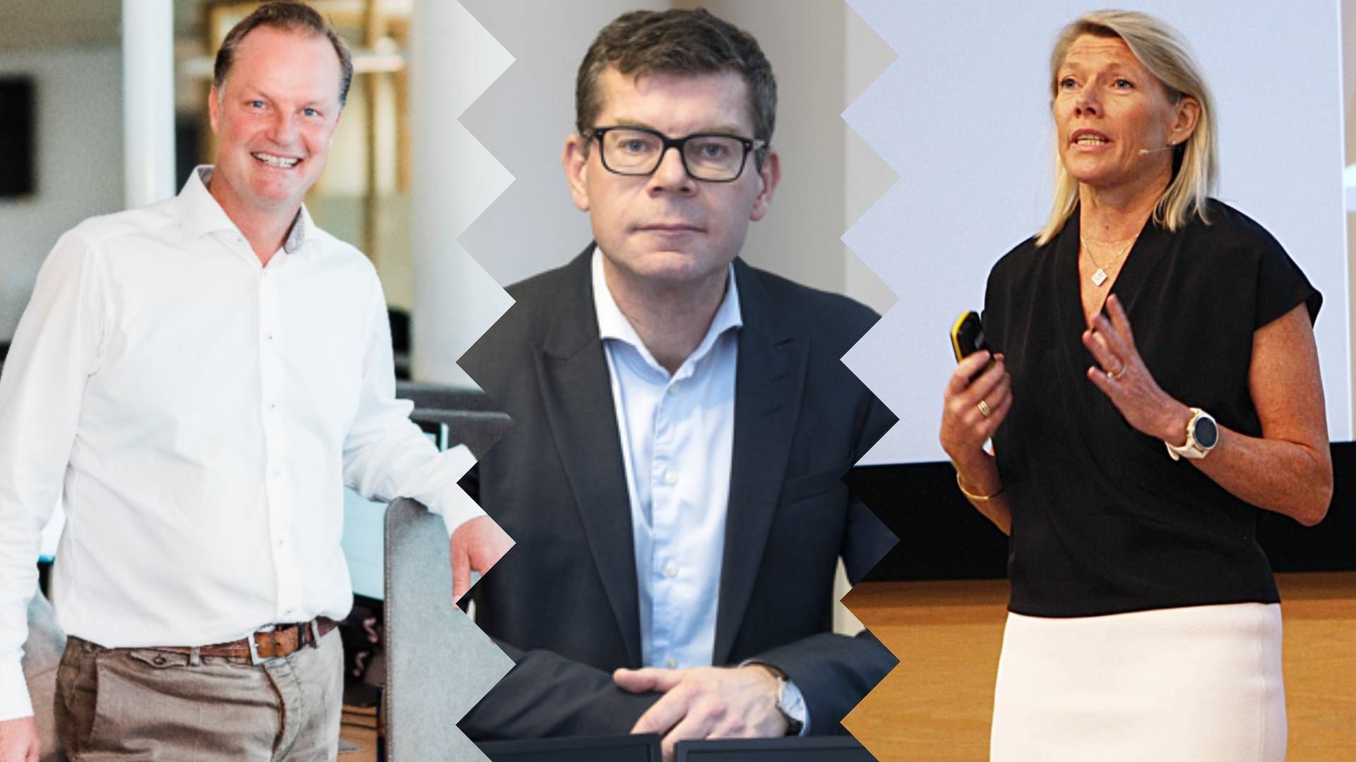 Konsernsjef i DNB, Kjerstin Braathen, avdelingsdirektør i Konkurransetilsynet, Gjermund Nese og administrerende direktør i Sbanken, Øyvind Thomassen.