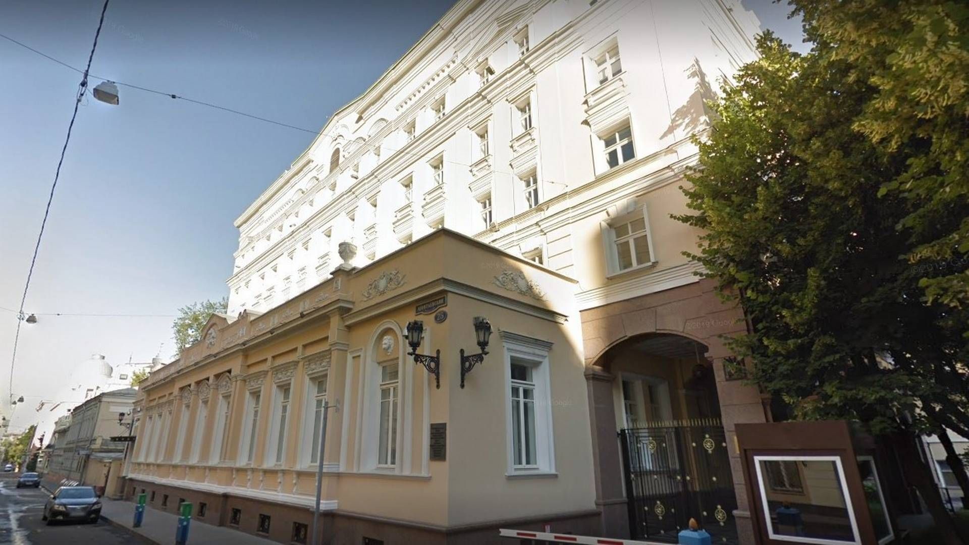 DLA Piper holder til i dette bygget i Moskva. | Foto: Google Street View