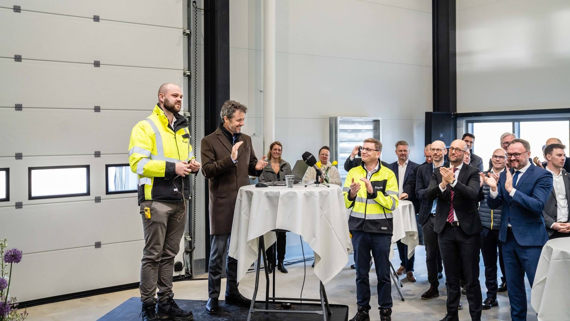 På Greenlab Skive indviede Kronprins Frederik Stiesdals pyroluyse-pilotanlæg, Sky Clean. | Foto: PR / Klima-, Energi- og Forsyningsminister