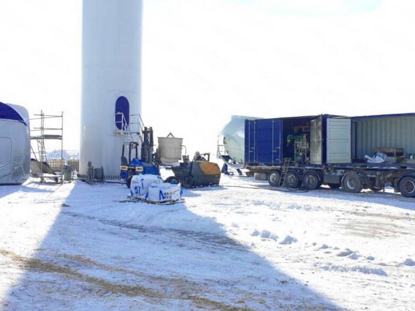 En af over 100 vindmøller Østermark Grouting i 2019-2020 lavede understøbning til for Vestas Rusland. | Foto: Østermark Grouting