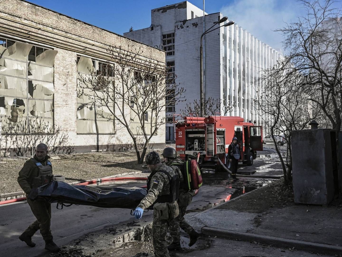 Krigen i Ukraine får fransk storbank til at holde igen med nye forretninger i Rusland. | Foto: ARIS MESSINIS/AFP / AFP