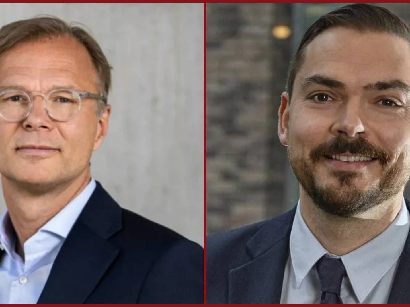 Kåre Hahn Michelsen, CIO at pension fund P+, and Thomas Otbo, CIO at Danske Bank Asset Management. | Photo: PR
