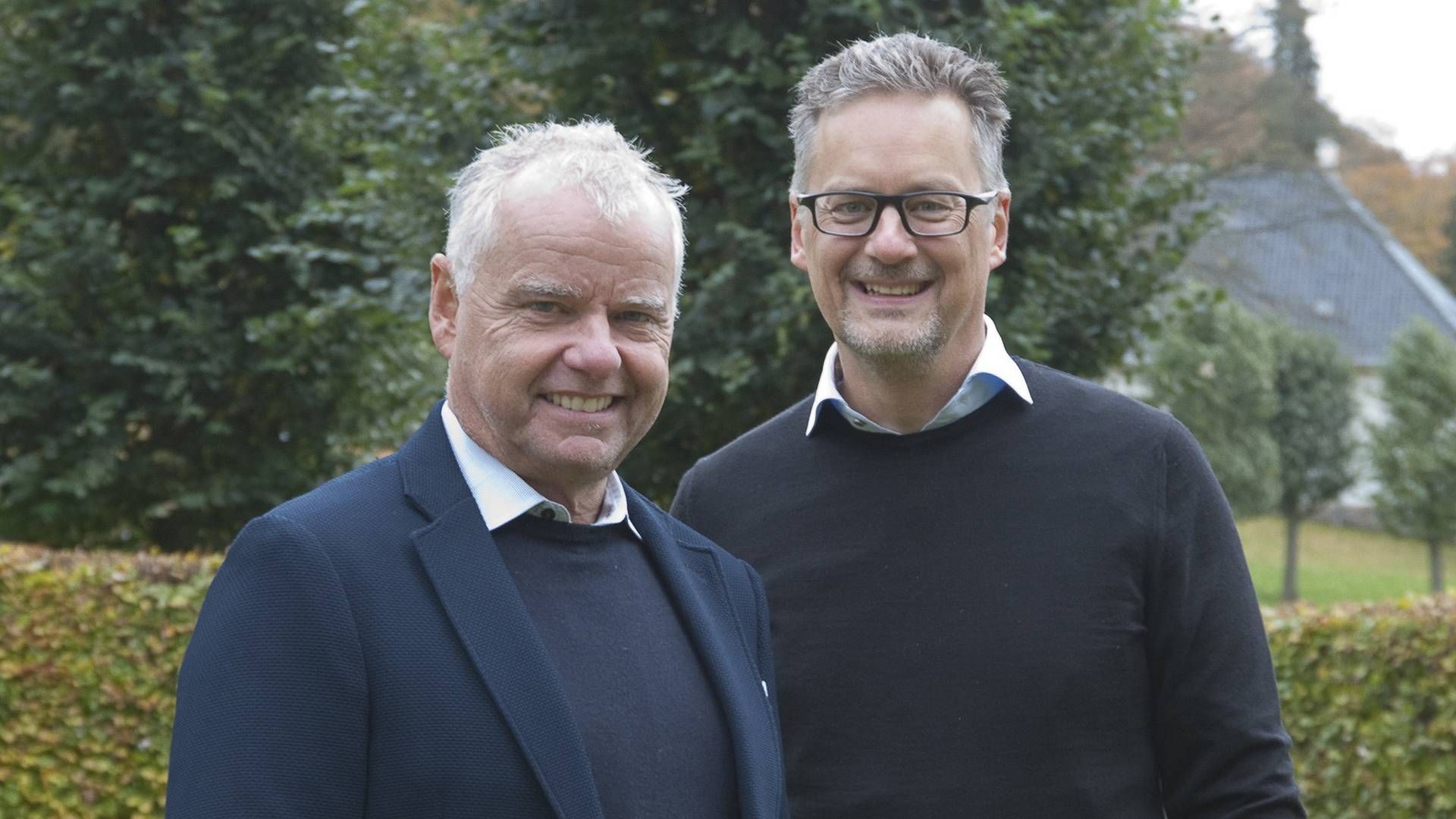 Adm. direktør i Synact Pharma Jeppe Øvlesen (t.h.) sammen med finansdirektør Patrik Renblad. | Foto: Synact Pharma / PR