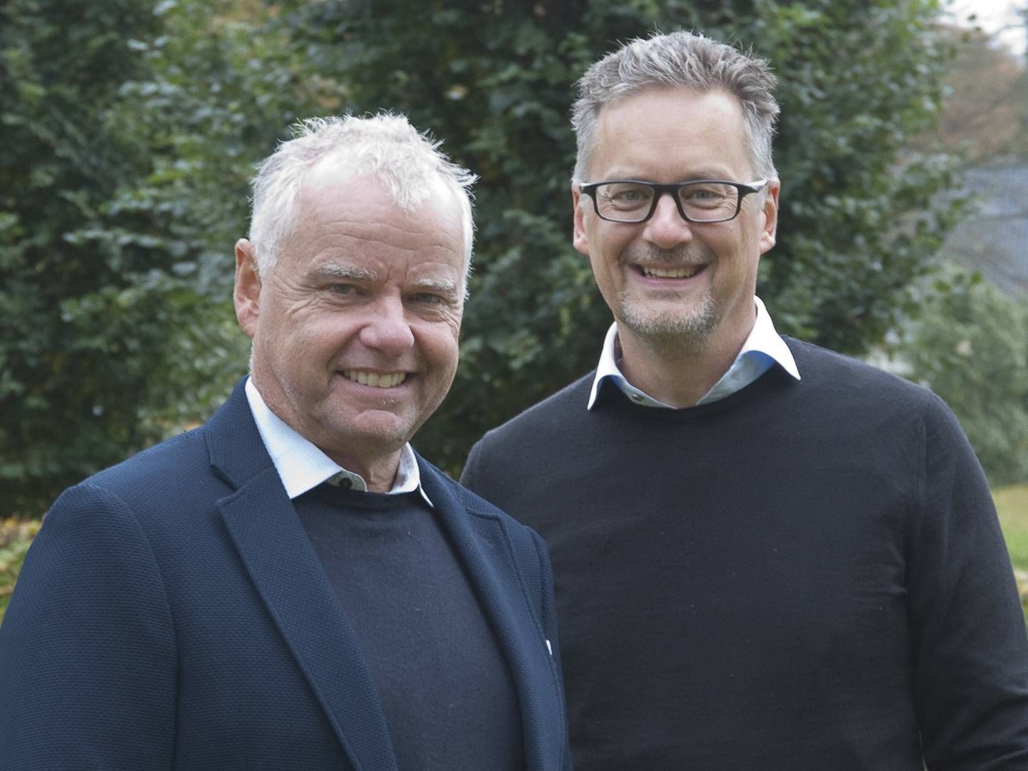 Adm. direktør i Synact Pharma Jeppe Øvlesen (t.h.) sammen med finansdirektør Patrik Renblad. | Foto: Synact Pharma / PR