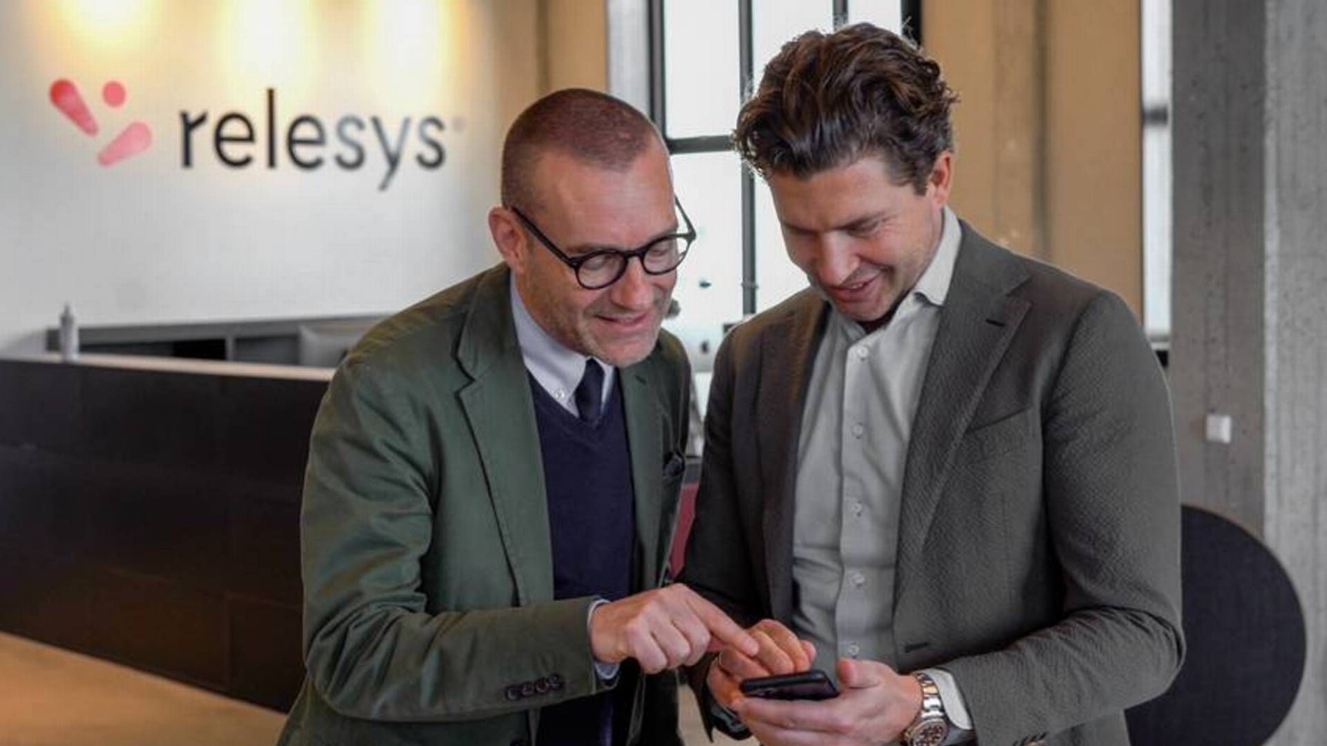 Relesys' stiftere, Jens Ole Lebeck (tv.) og adm. direktør Jesper Roesgaard | Foto: Relesys / PR