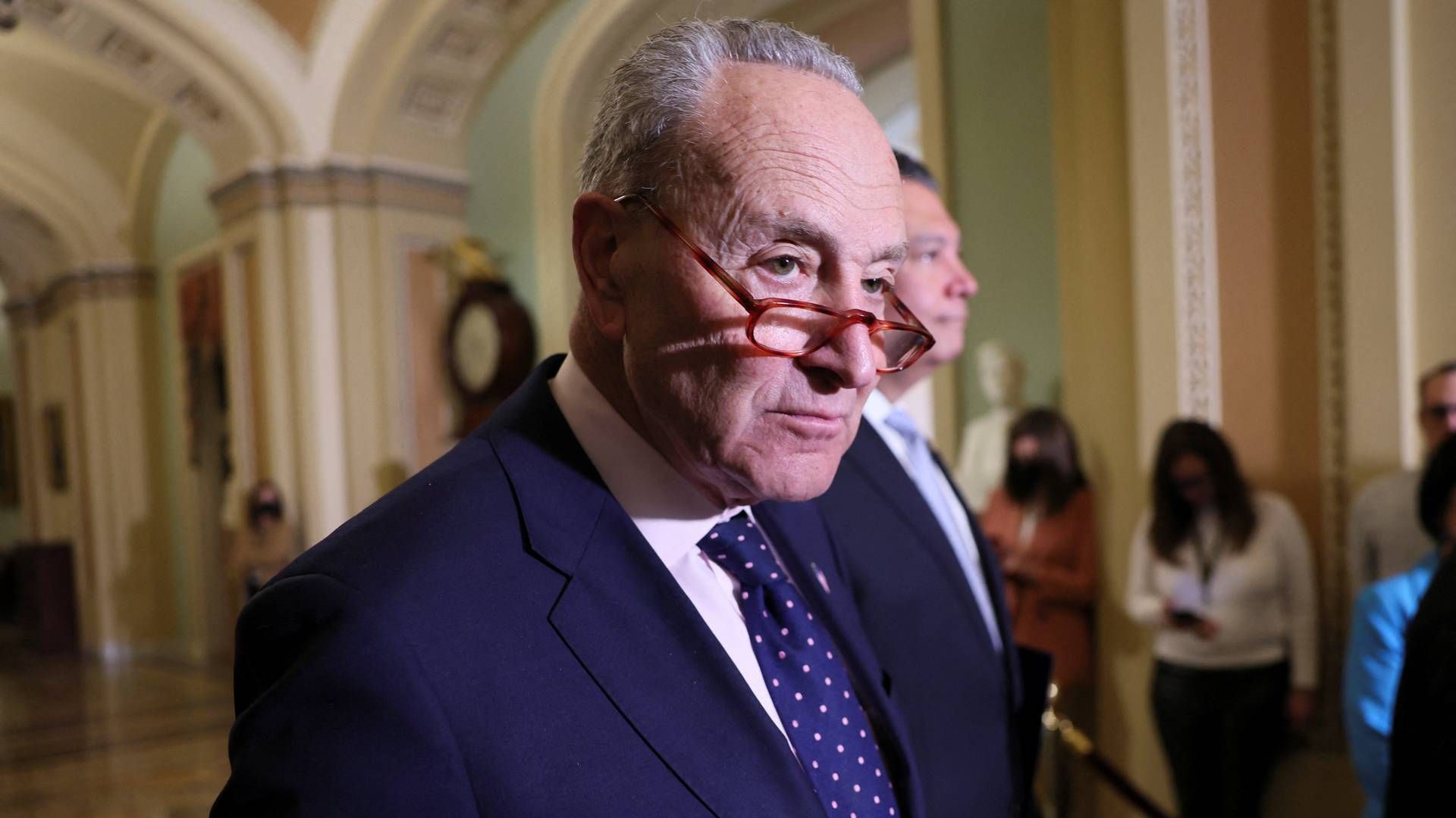 Chuck Schumer, demokratisk senatsformand. | Foto: Evelyn Hockstein/Reuters/Ritzau Scanpix