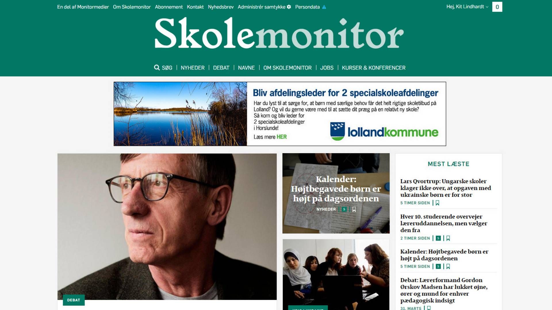 Skolemonitor får ny redaktør. | Foto: Screenshot