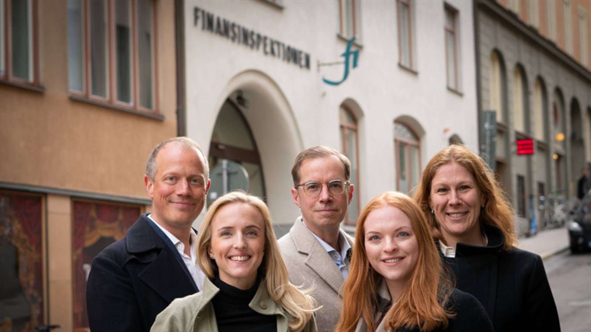 Fra venstre: Adm. dir. Carl Fredrik Lagerholm, Head of Funds Gabrielle Hagman, porteføljeforvaltere Erik Wiklund and Lisa Åkerman og driftsdirektør Lotta Alexandersson | Foto: PR / Nordnet