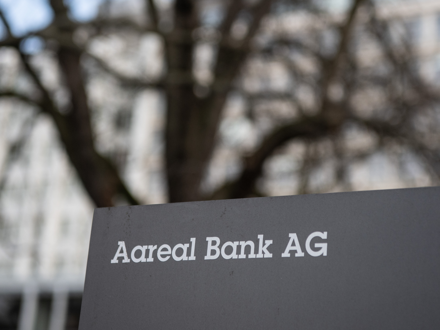 Schriftzug der Aareal Bank | Foto: picture alliance/dpa | Boris Roessler