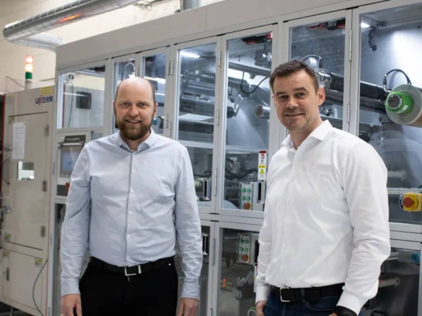 Anders Korsgaard (tv.), adm. direktør og medstifter af Blue World Technologies, og Søren Rødkjær Nord Larsen (th.), driftsdirektør i Blue World Technologies. | Foto: PR / Blue World Technologies