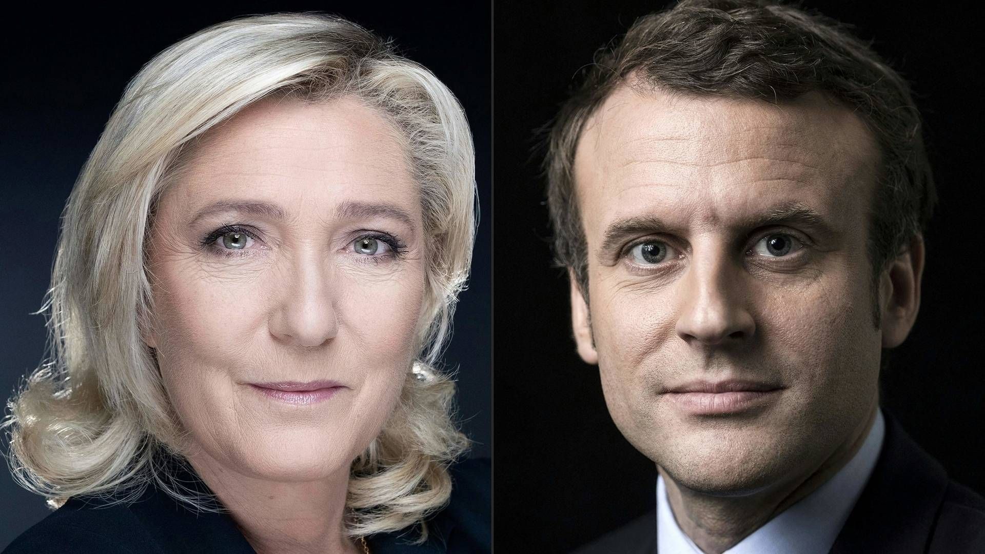 Præsidentkandiaterne Mrine Le Pen og Emmunel Macron erklærer sig begge forargede over niveauet for årslønnen sidste år til Carlos Tavares, adm. direktør i bilkoncernen Stellantis. | Foto: JOEL SAGET, ERIC FEFERBERG/AFP / AFP