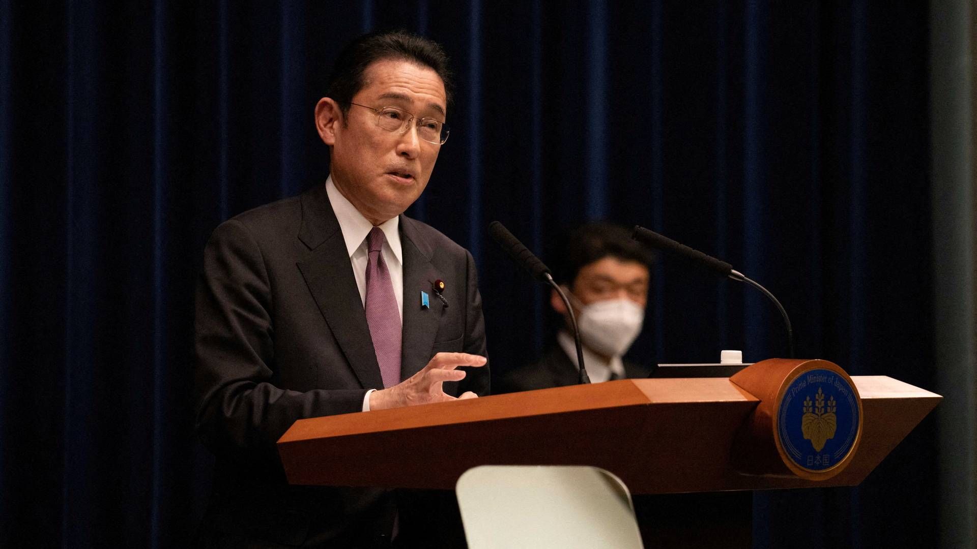 Den japanske premiereminister Kishida lettere for nyligt på restriktionerne i landet. | Foto: POOL/REUTERS / X80003