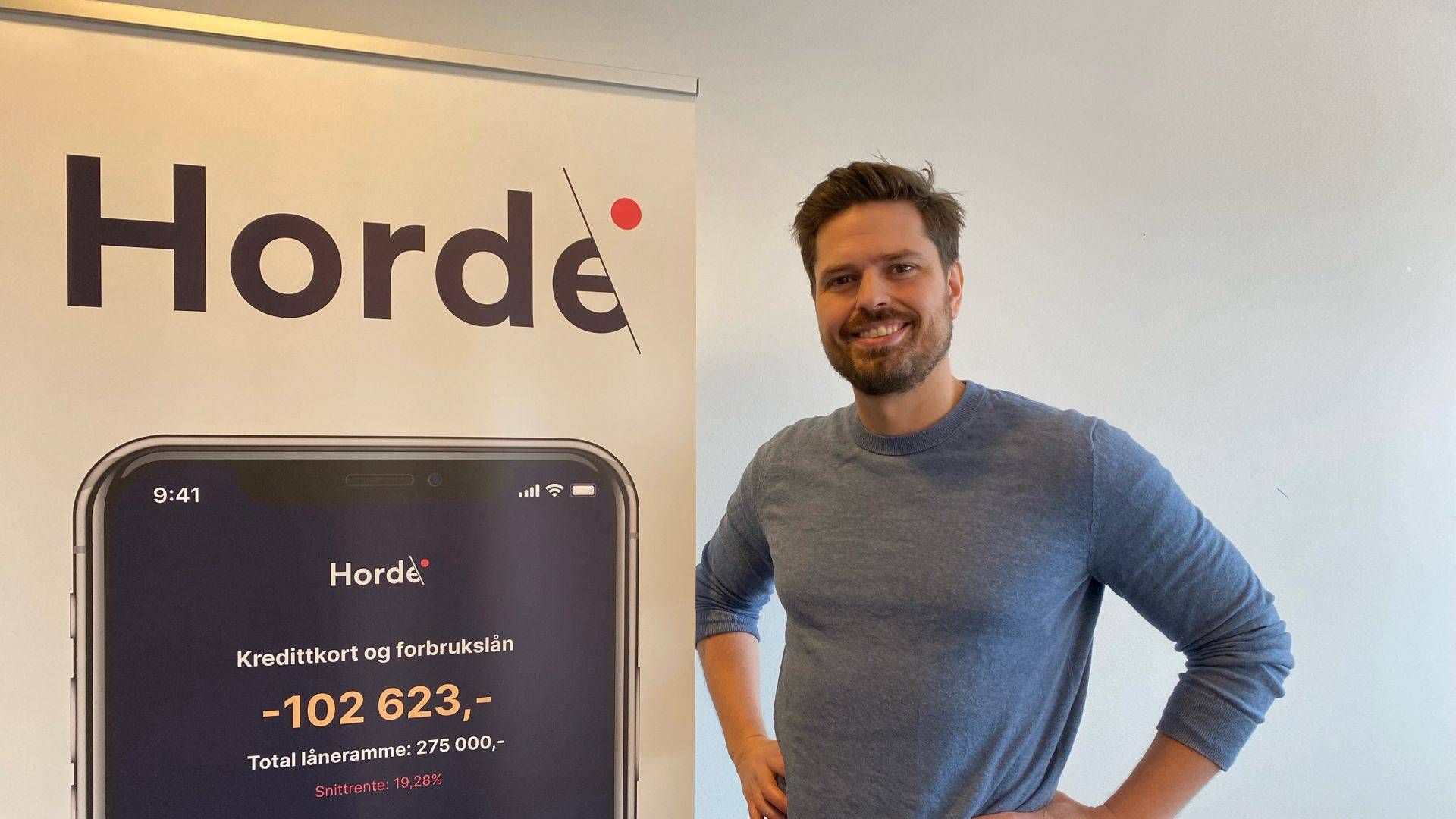 Alf Gunnar Andersen, gründer av fintech-tjenesten Horde, vil etablere en ny tjeneste som skal gi økt likviditet til pressede boliglåntakere. | Foto: Joar Grindheim