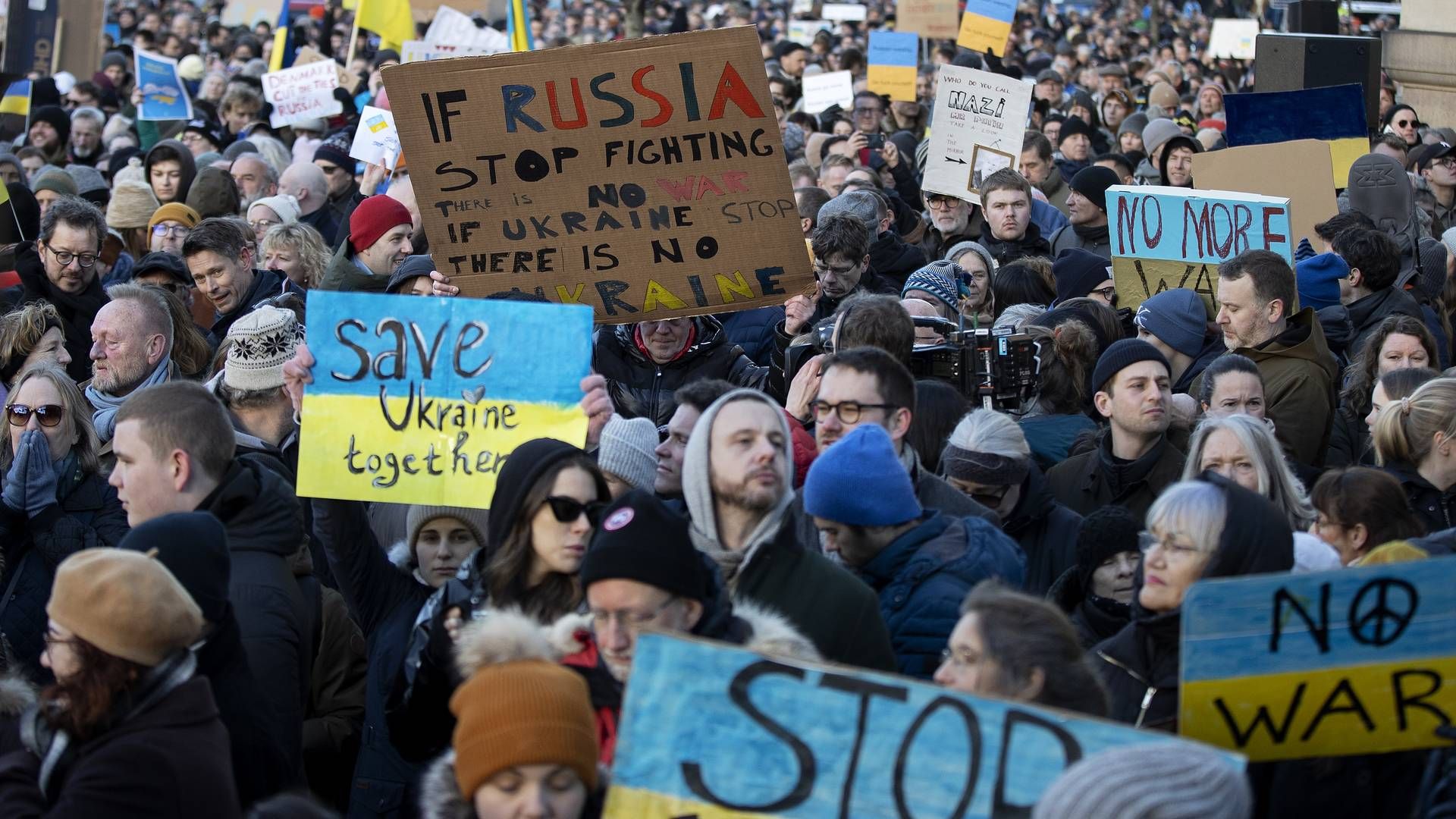 Ruslands invasion af Ukraine er blevet mødt med protester og sanktioner. | Foto: Finn Frandsen