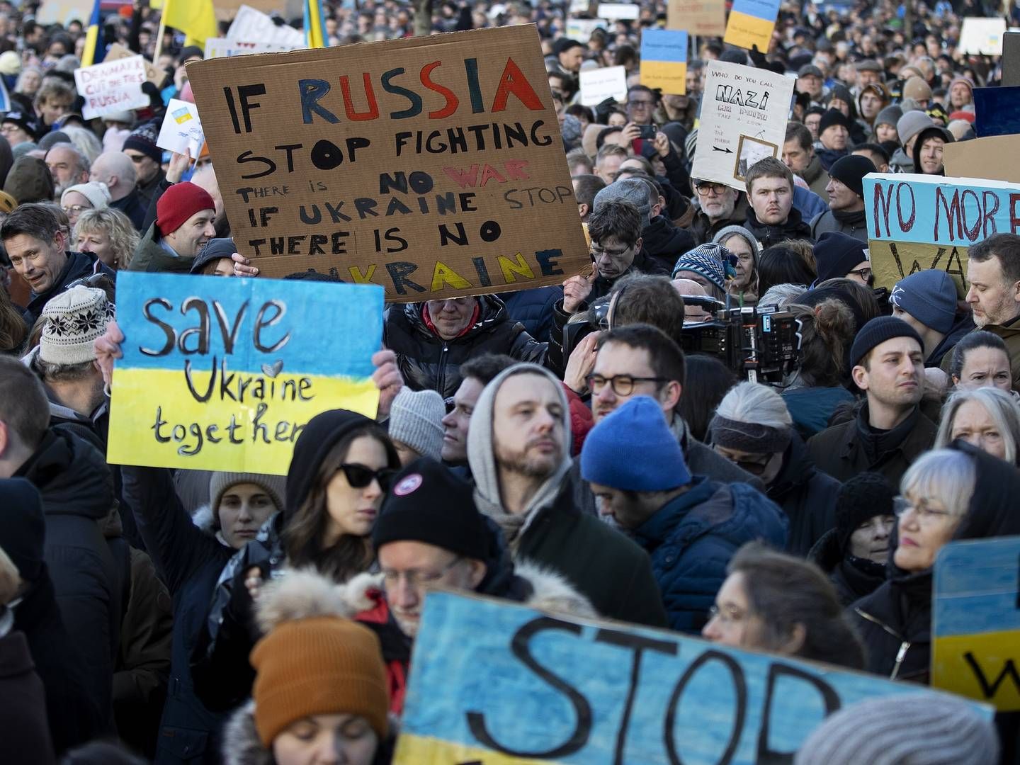Ruslands invasion af Ukraine er blevet mødt med protester og sanktioner. | Foto: Finn Frandsen