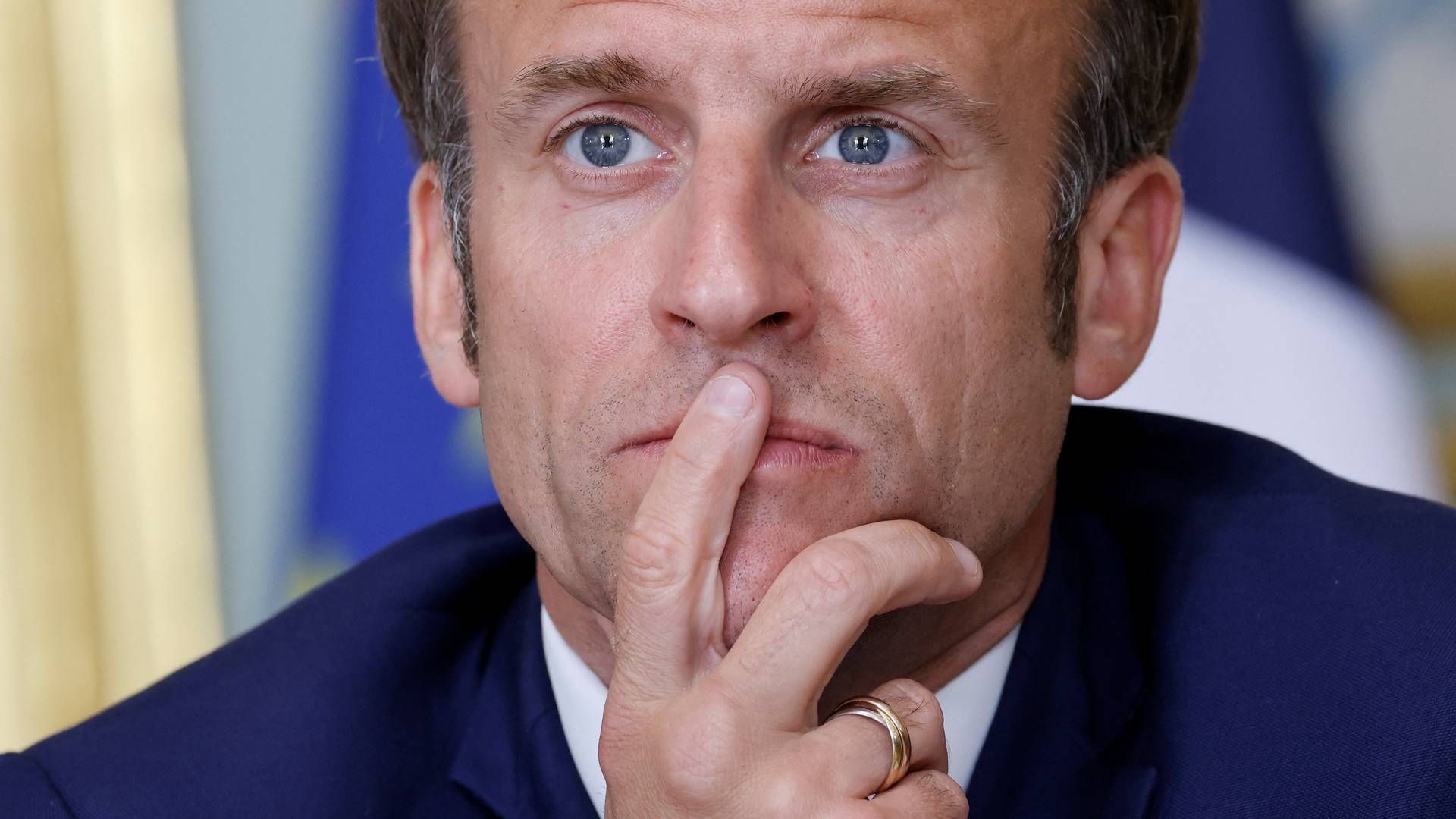 Emmanuel Macron vil skride ind over for energiselskabernes ekstraordinære profitter. | Foto: POOL/REUTERS / X80003