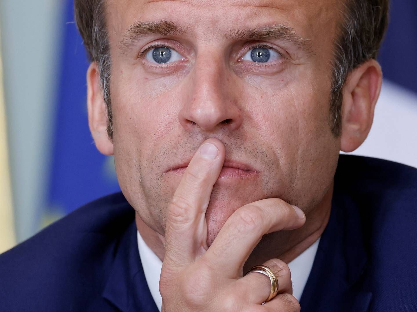 Emmanuel Macron støtter ideen om en særskat på energiselskabers store profitter. | Foto: POOL/REUTERS / X80003