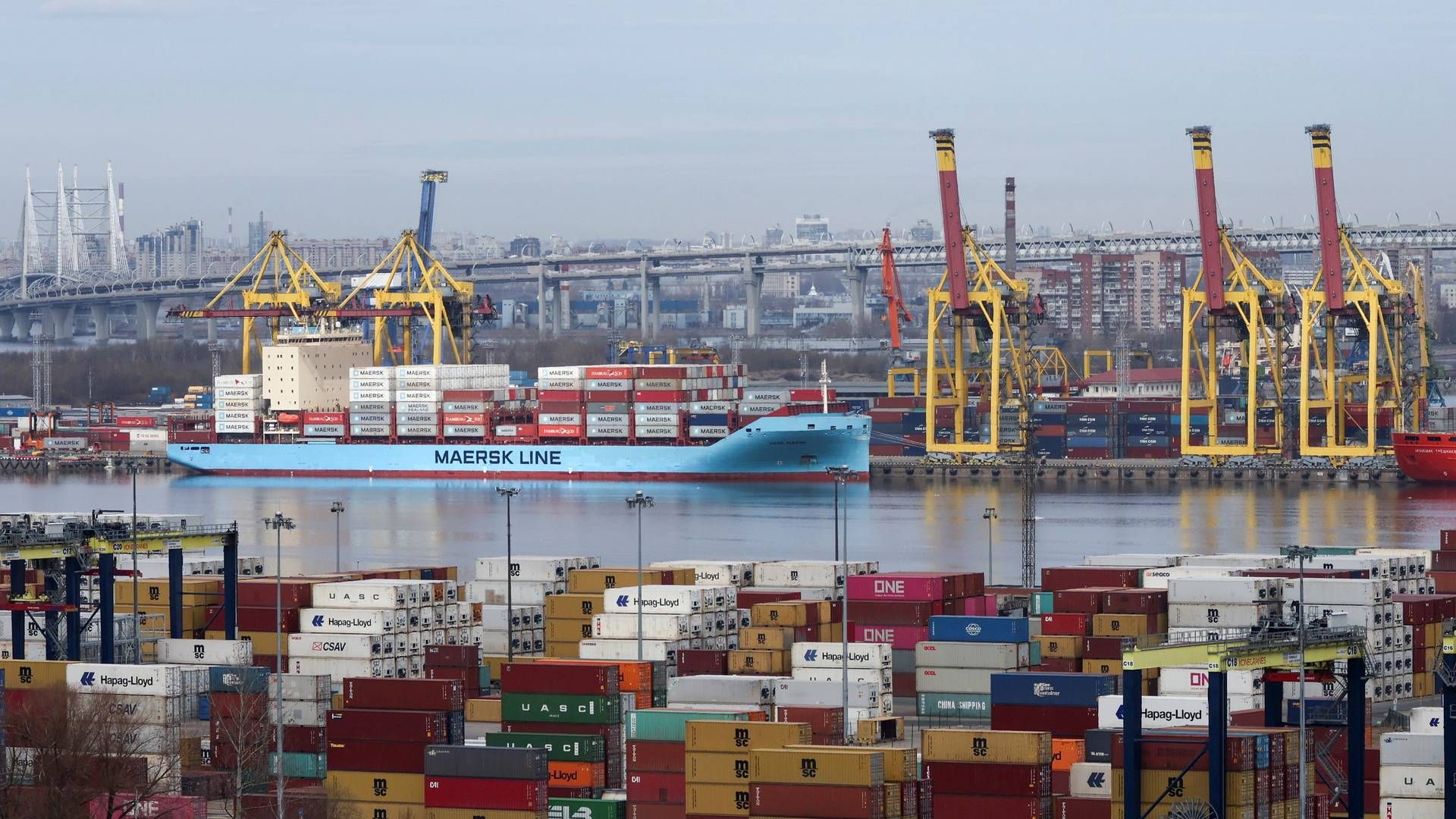 Priserne på fragt af container fra Kina til USA fortsætter med at falde. | Foto: REUTERS/REUTERS / X90122