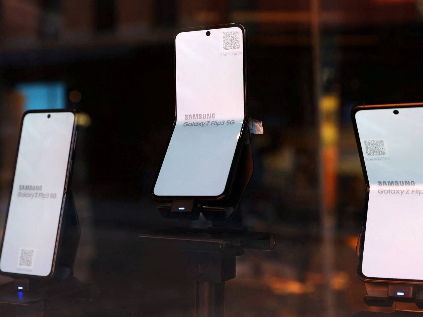 Den koreanske producent Samsung sendte med 24 pct. af markedet flest smartphones ud til forbrugerne i starten af 2022. | Foto: Andrew Kelly/REUTERS / X02844