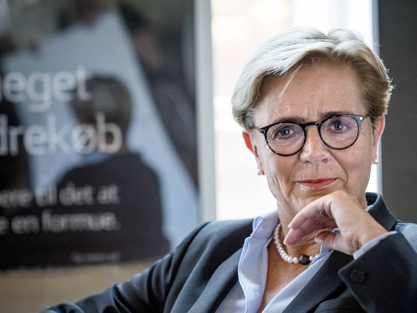 Sydbank-topchef Karen Frøsig betegner udsigterne for resten af 2022 som begrænset, hvilket får hende til at være forsigtig med at love fortsat høje vækstrater på udlån." | Foto: Sydbank/PR